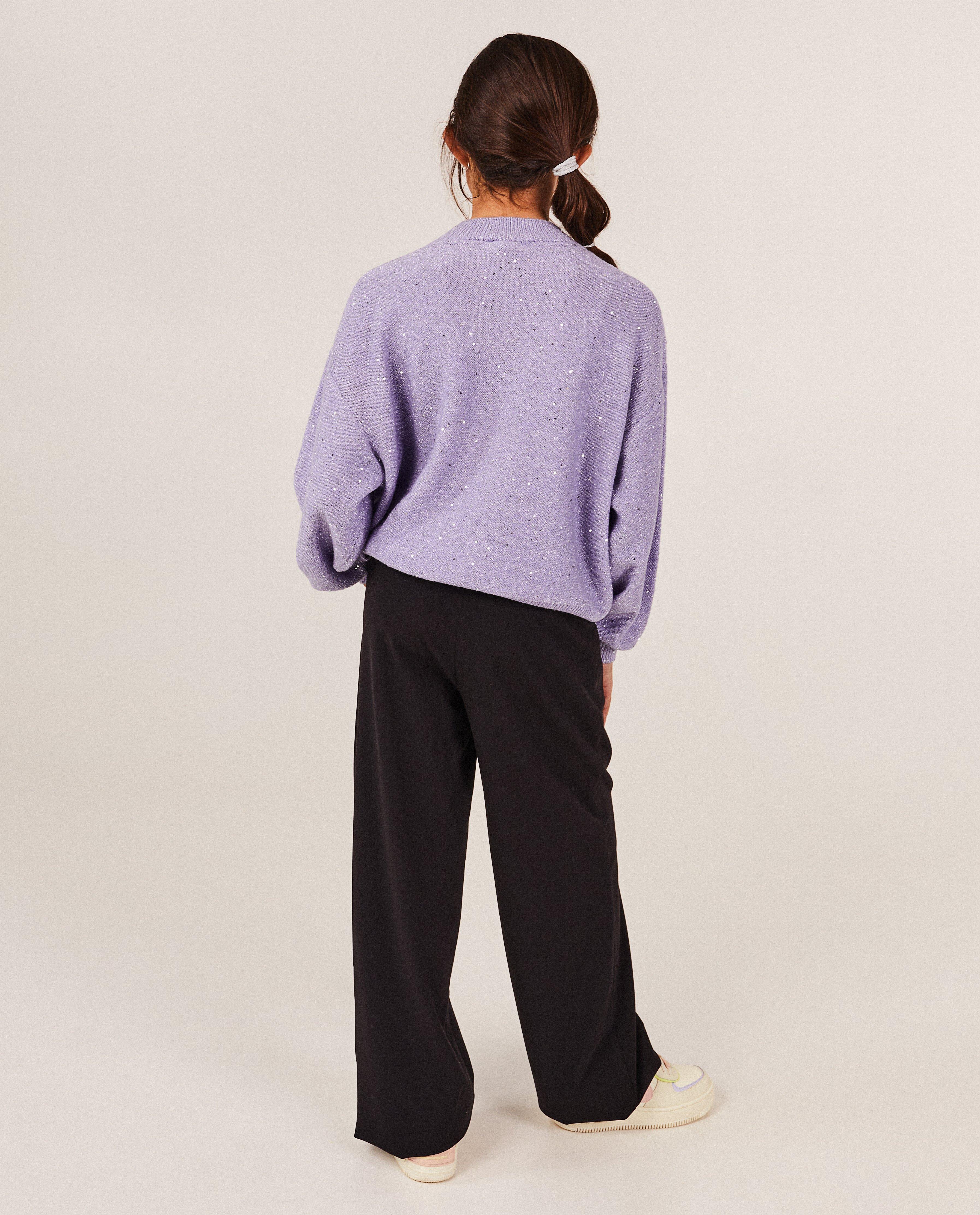 Pulls - Pull mauve à paillettes