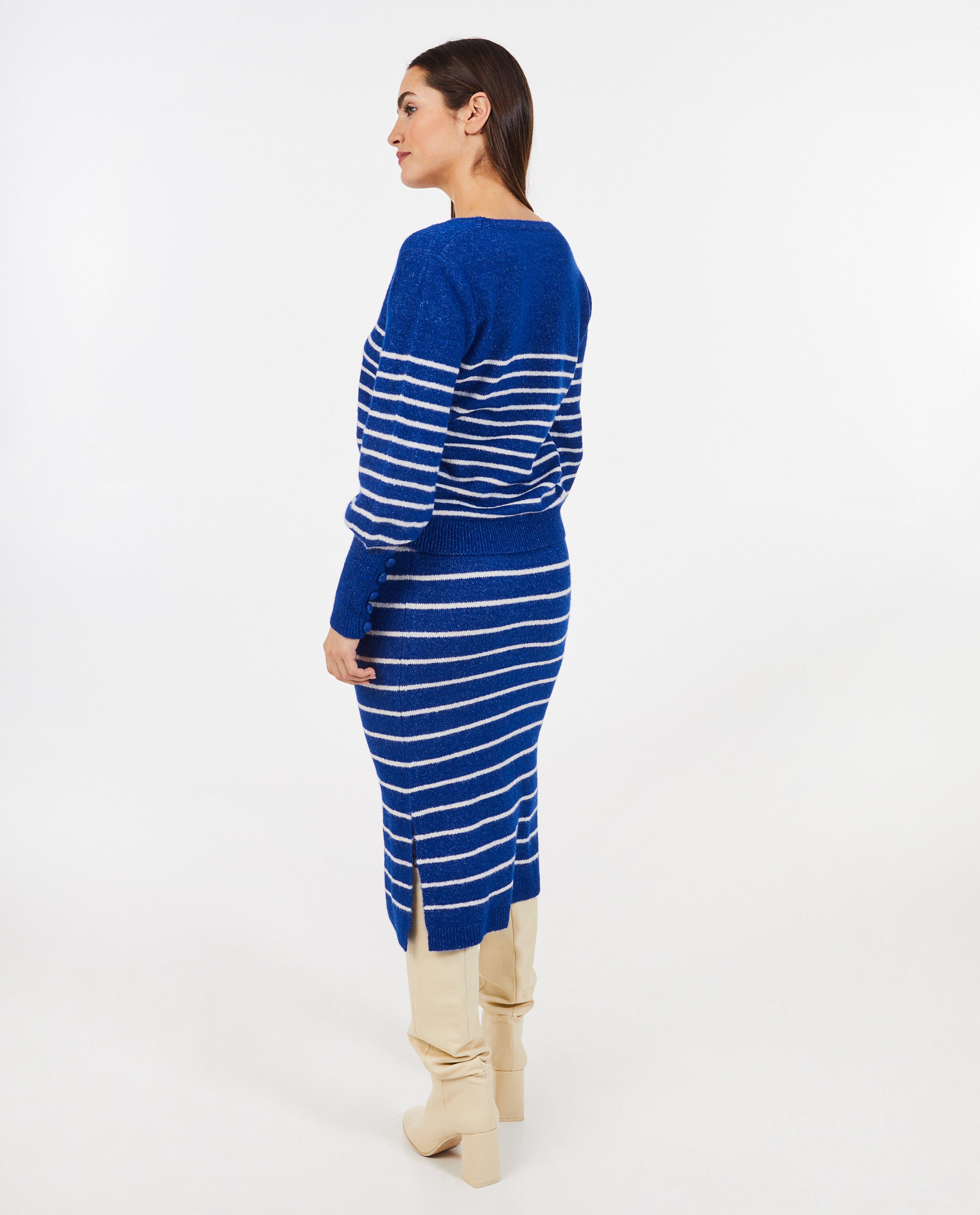 Pull &agrave; rayures - D&eacute;tails du produit - bleu fonc&eacute; - image num&eacute;ro 3