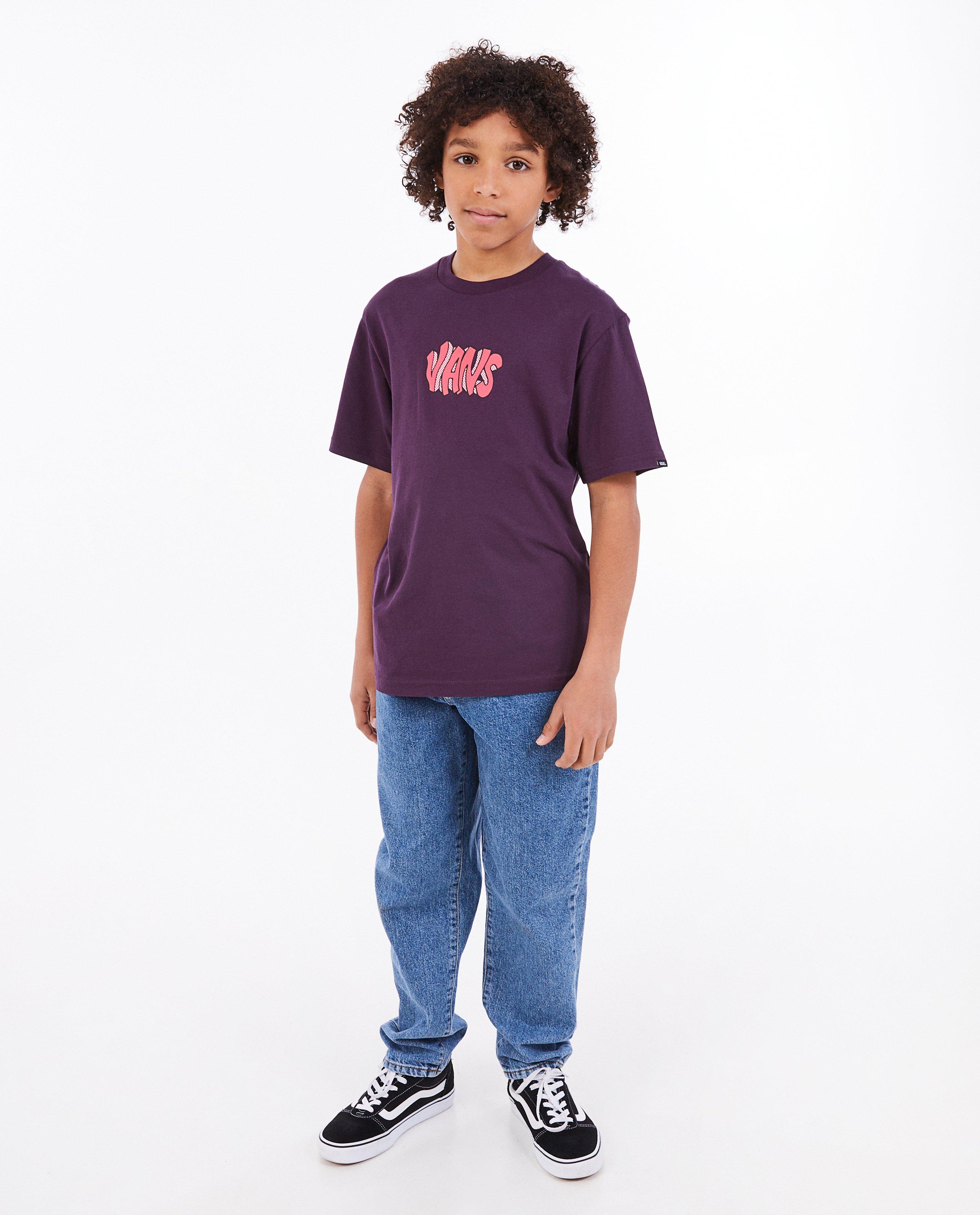 T-shirts - Paars T-shirt met opschrift