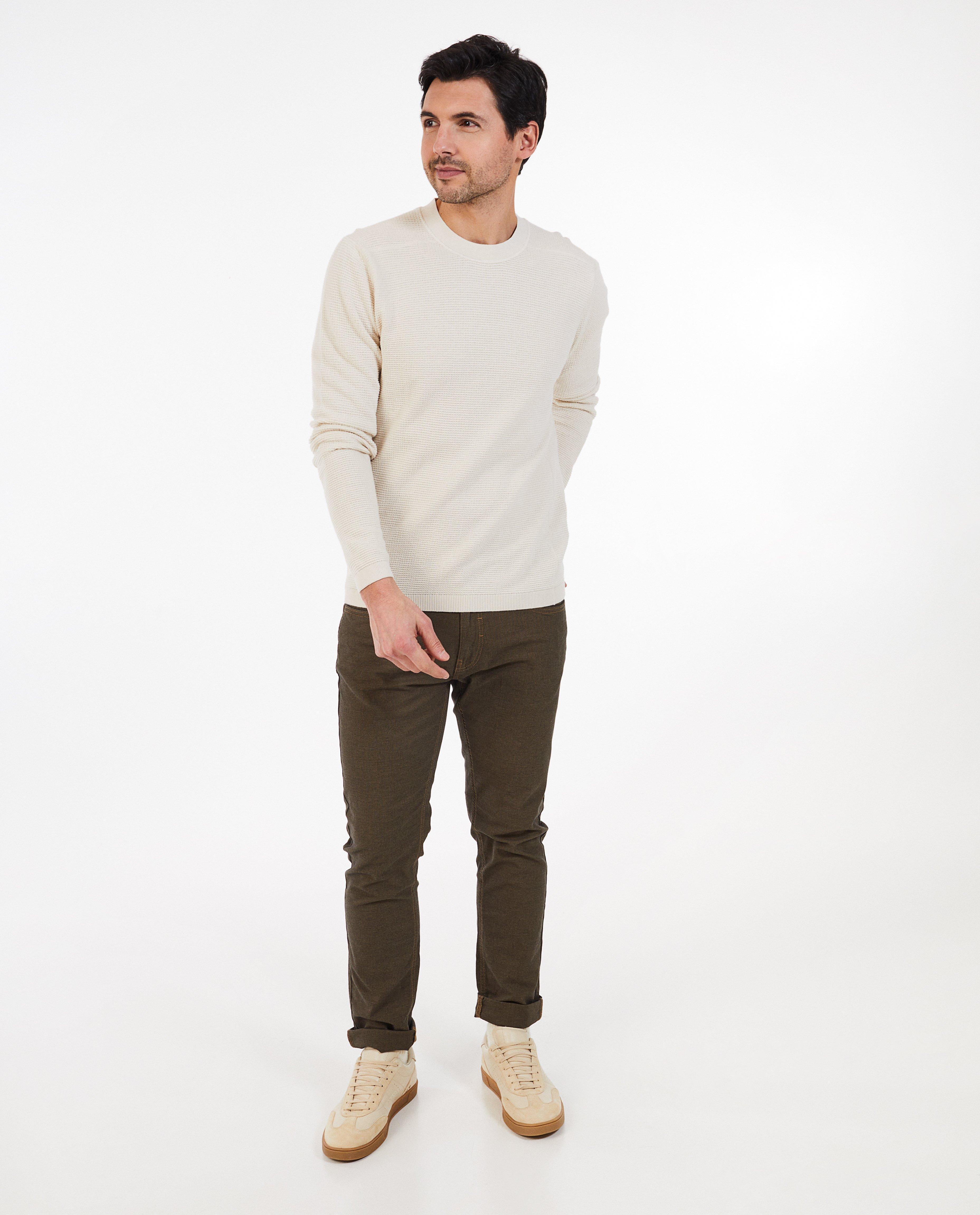 Pulls - Pull beige structuré