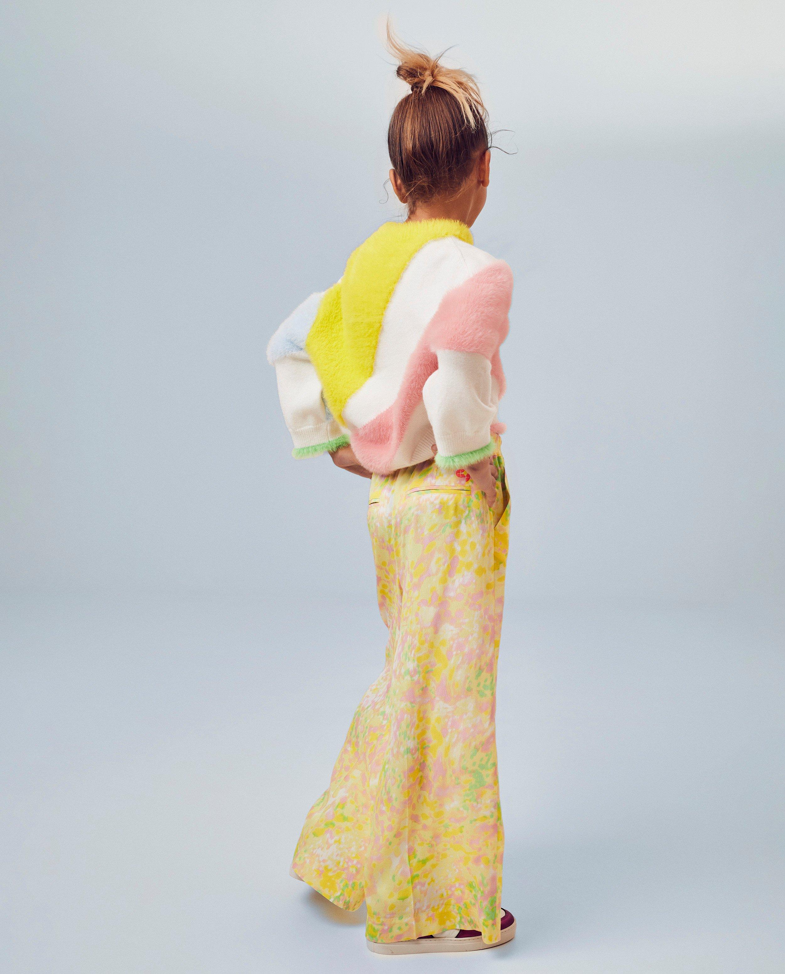 Broeken - Broek met print, wide leg fit, feest
