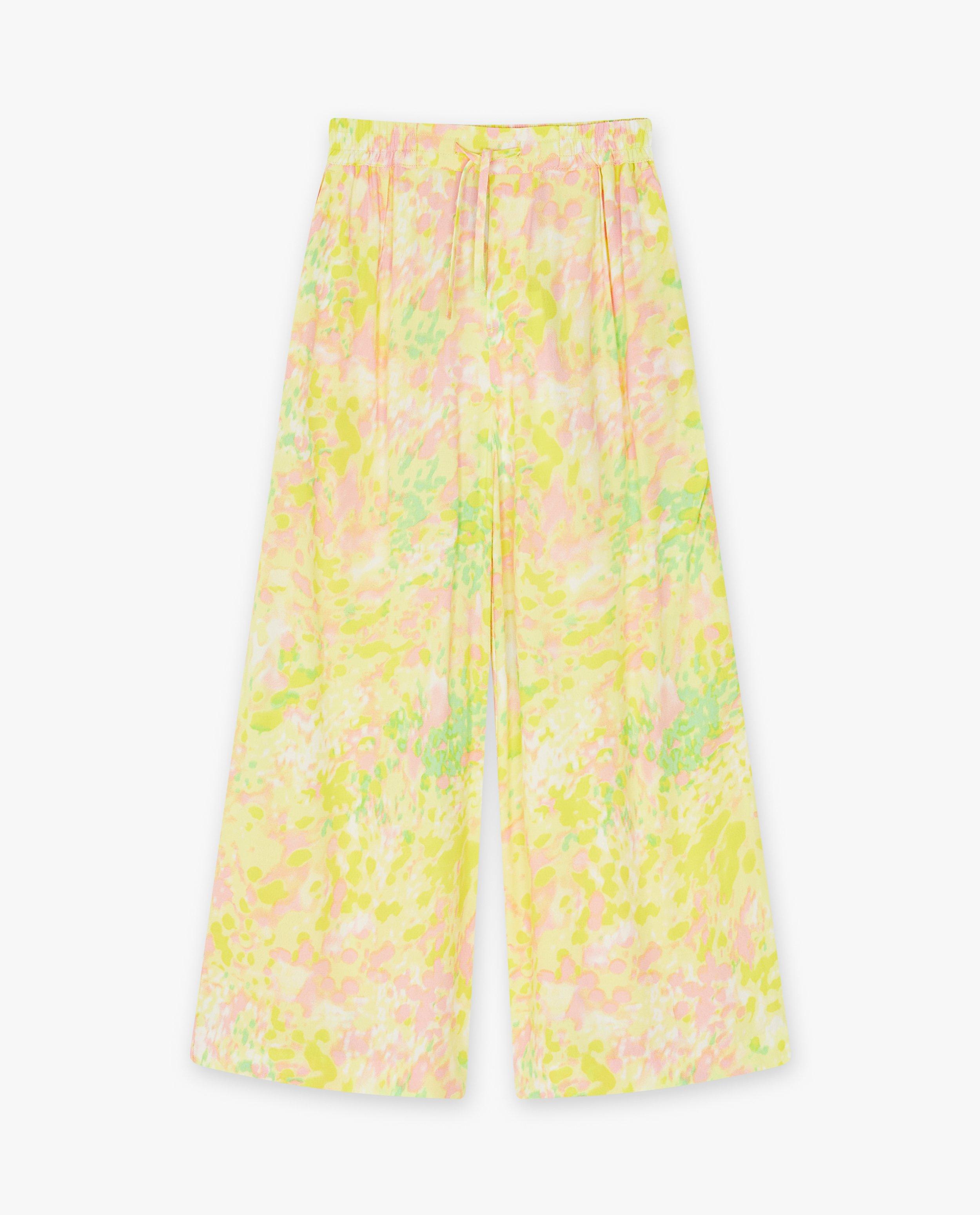 Broeken - Broek met print, wide leg fit, feest