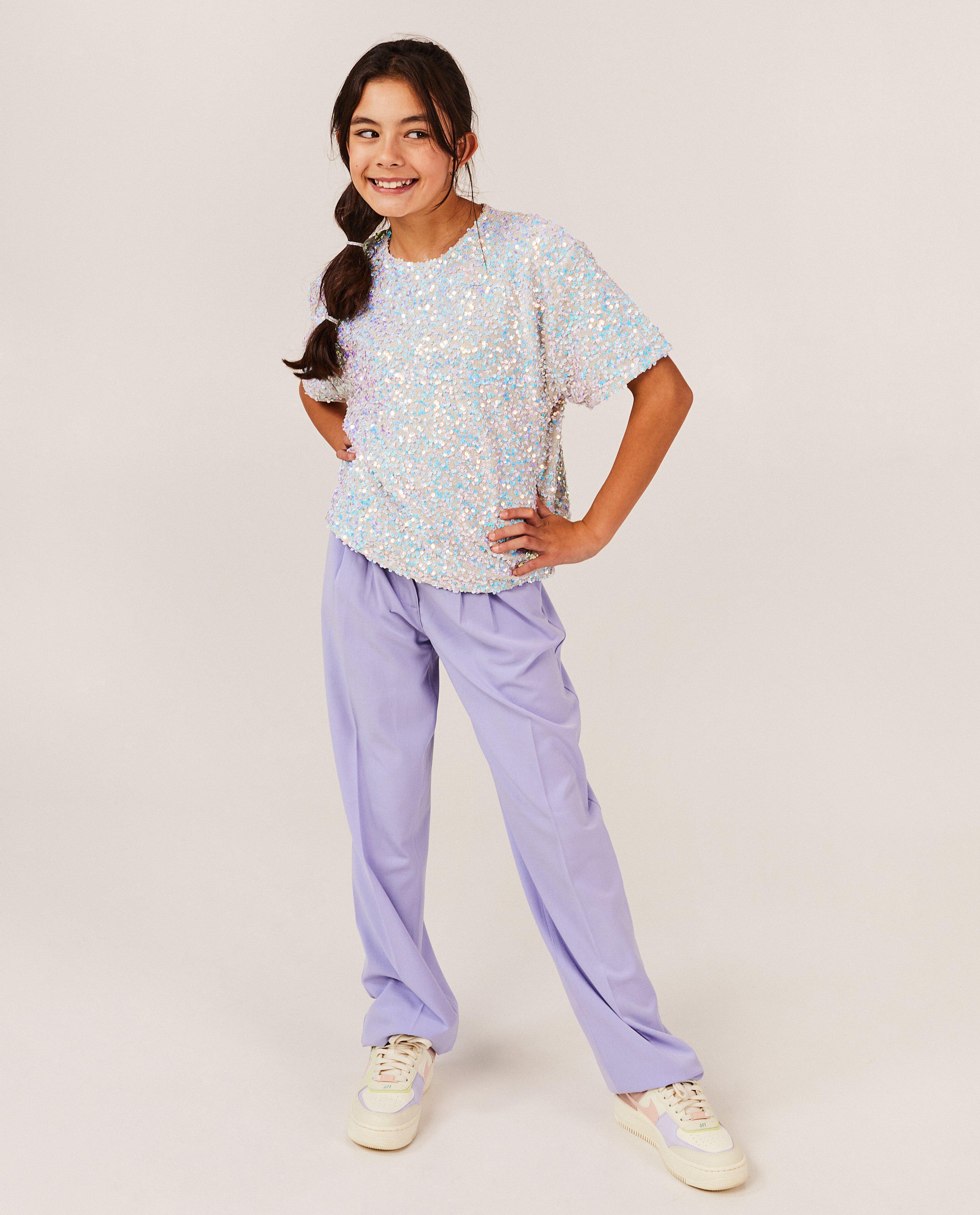 T-shirt met pailletjes - Product Detail - lila - afbeelding nummer 1