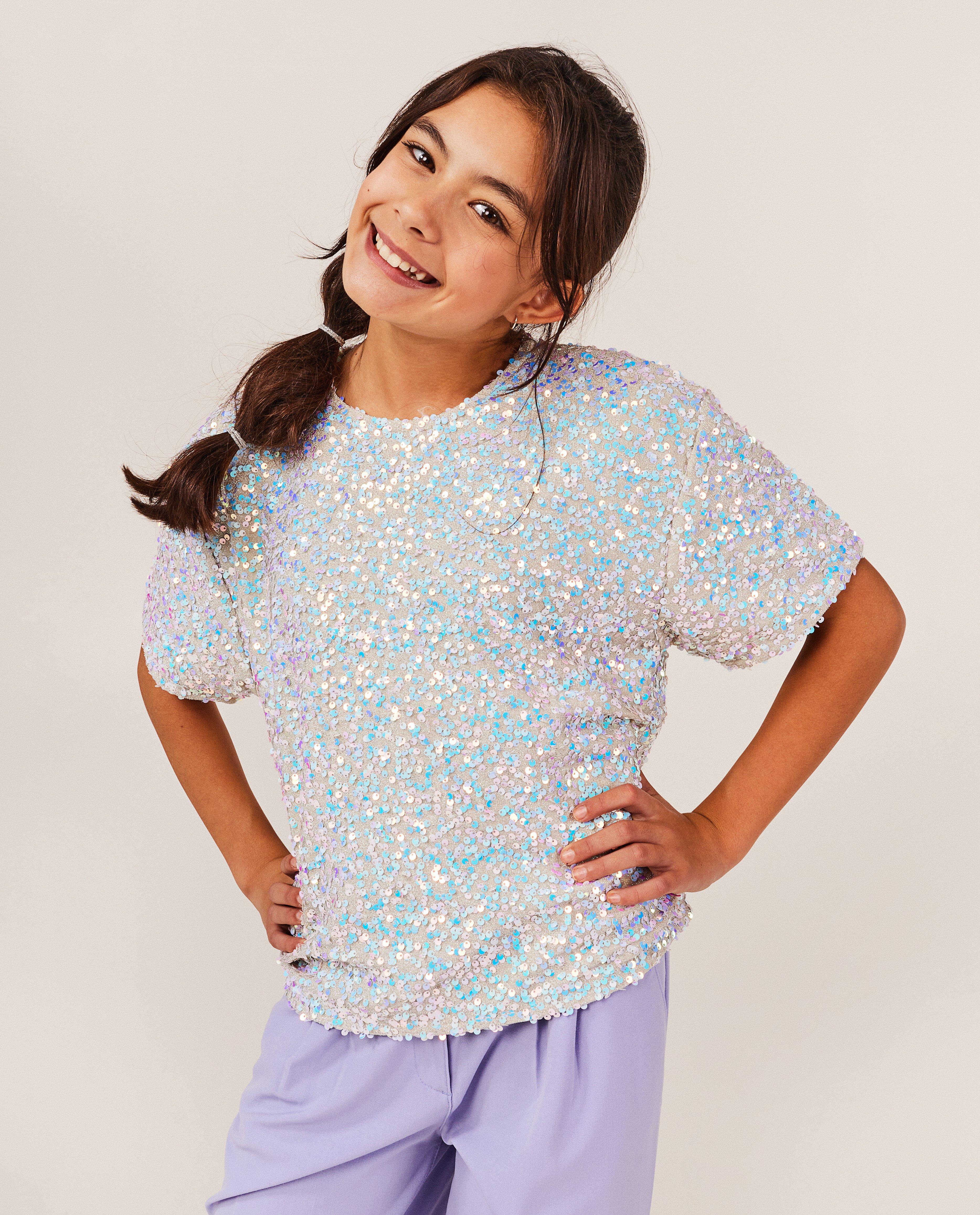 T-shirt met pailletjes - Product Detail - lila - afbeelding nummer 2