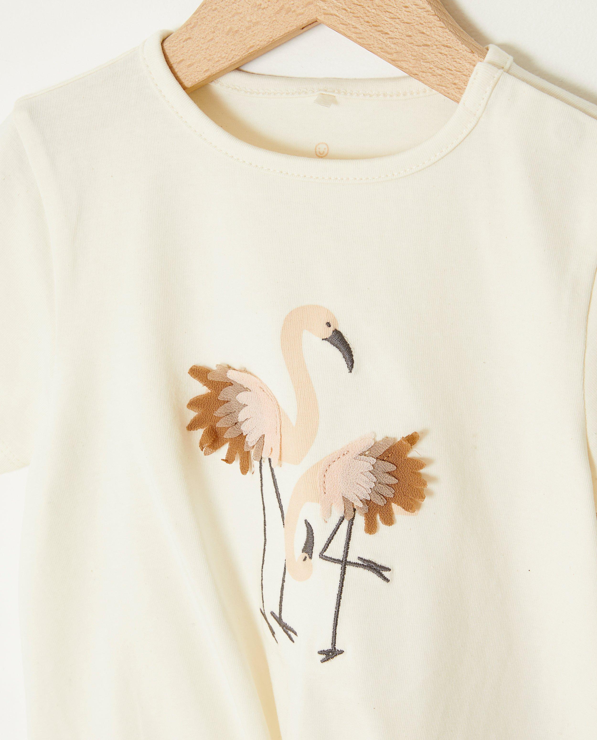 T-shirts - T-shirt avec un imprimé de flamant rose