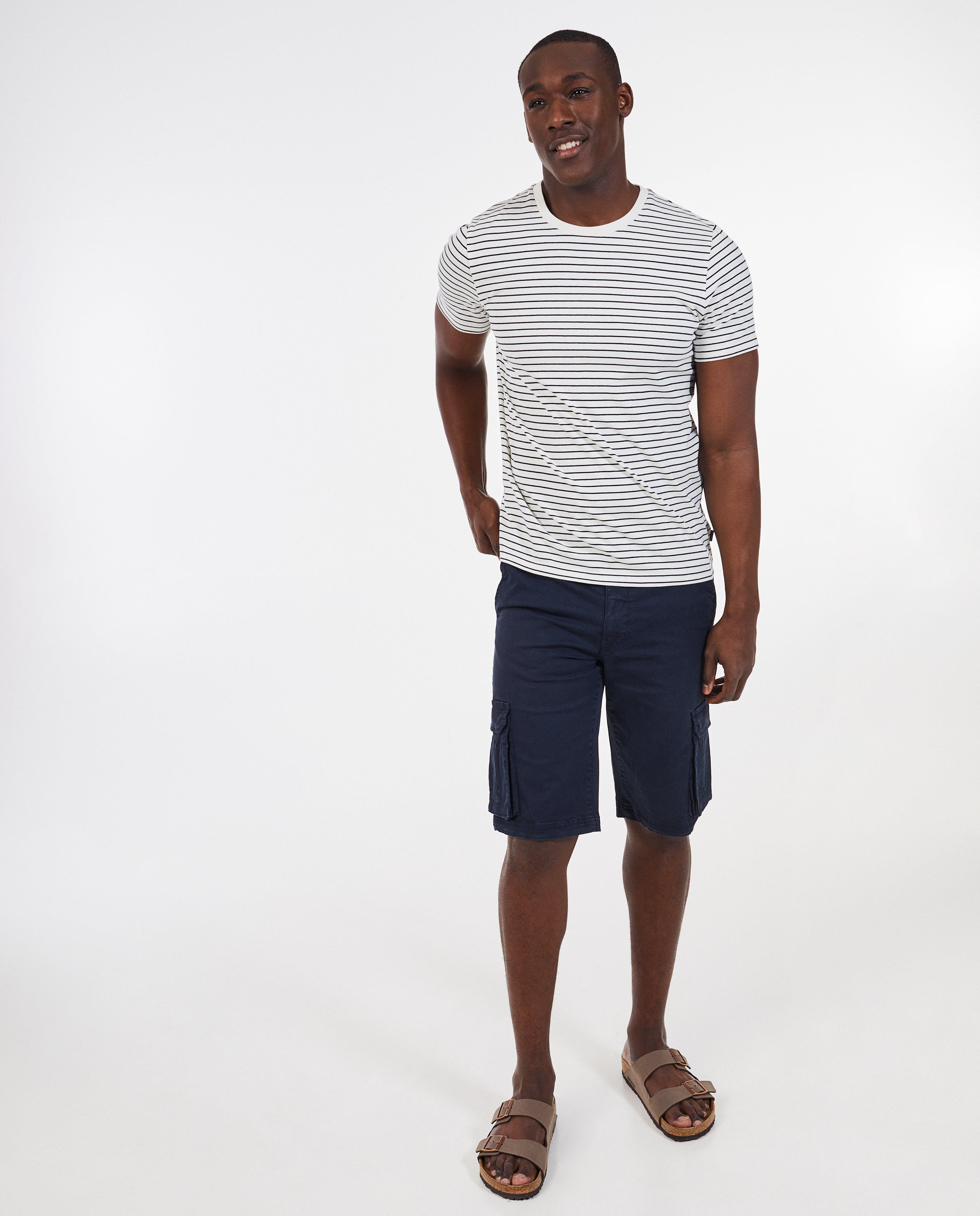 Donkerblauwe short, cargo fit - null - Quarterback