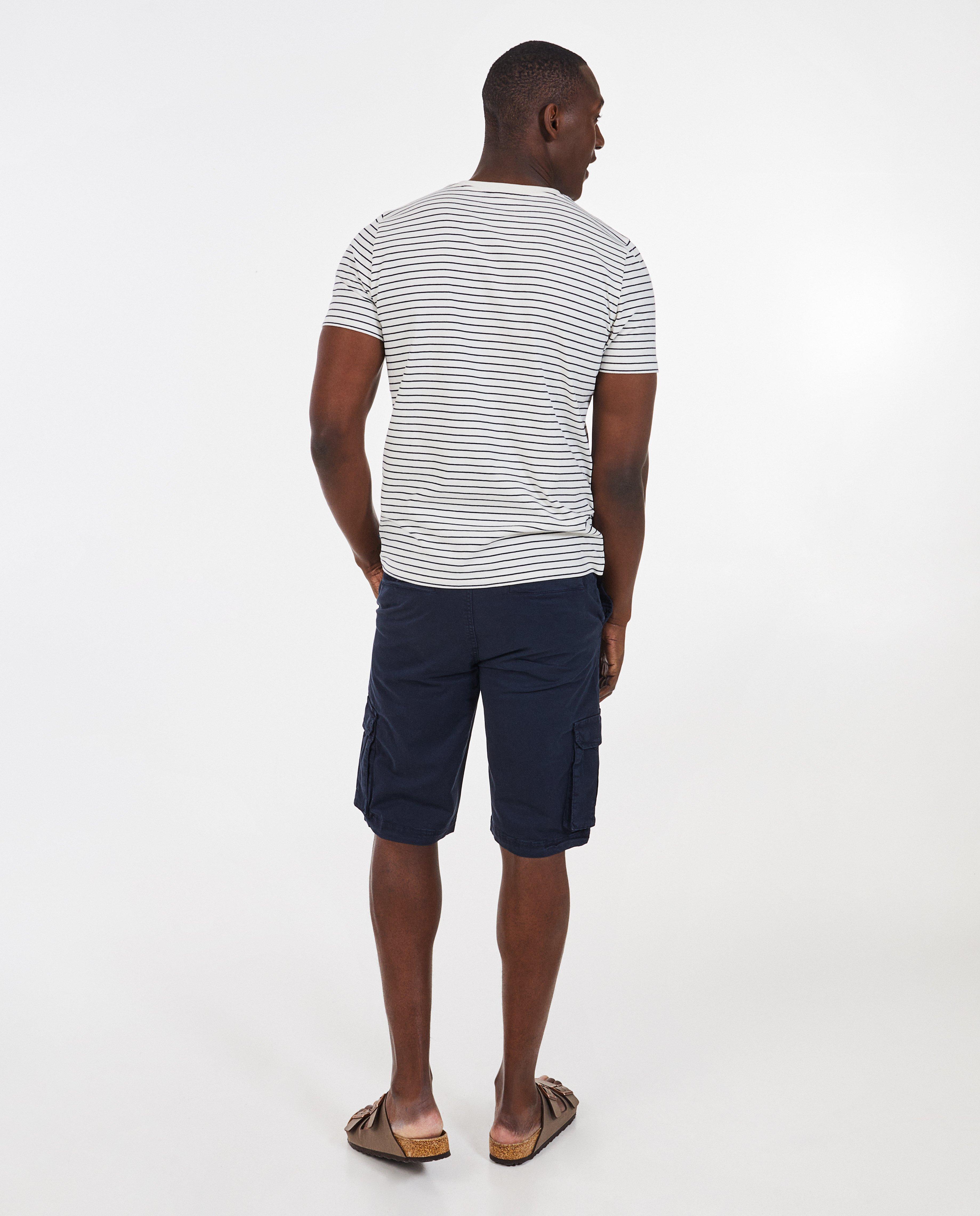 Shorten - Donkergrijze short, cargo fit