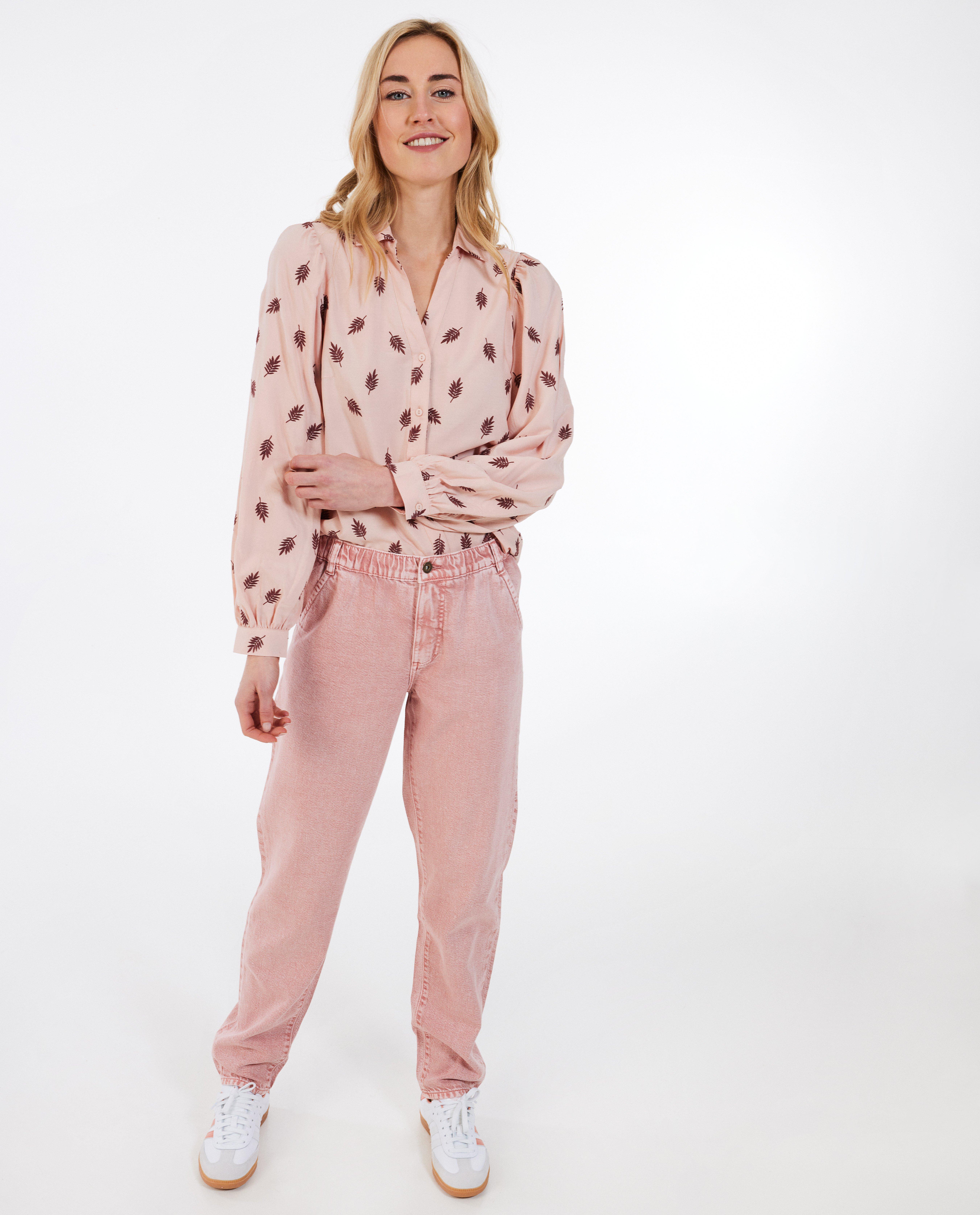 Roze jeansbroek, loose fit - null - Sora