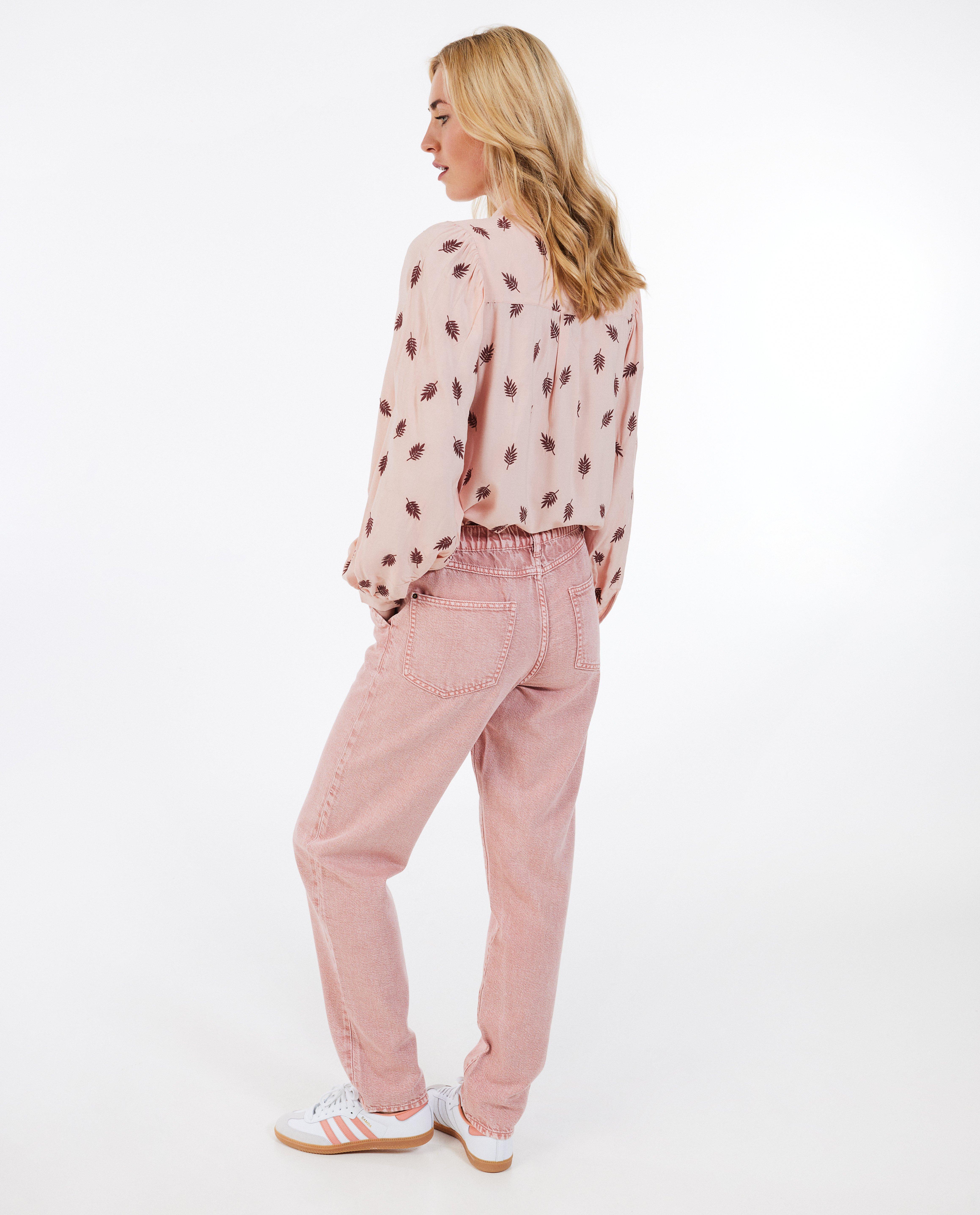 Broeken - Roze jeansbroek, loose fit