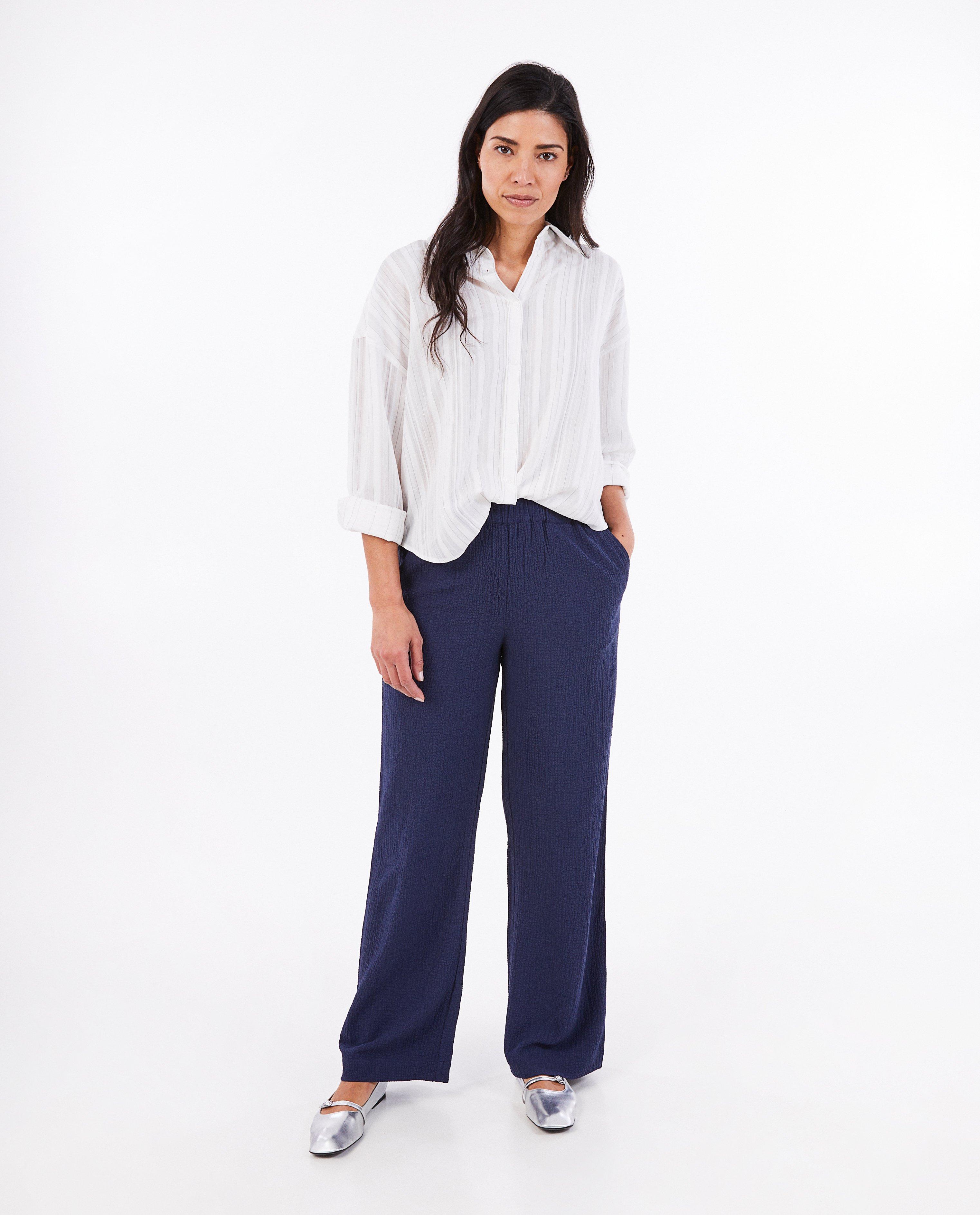 Groene broek met structuur - null - Sora