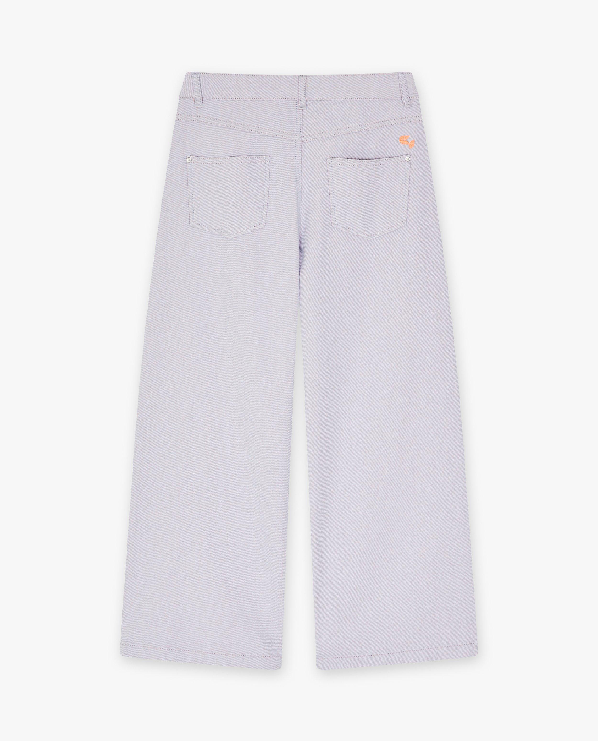 Jeans - Jeans mauve pâle, coupe à jambes larges