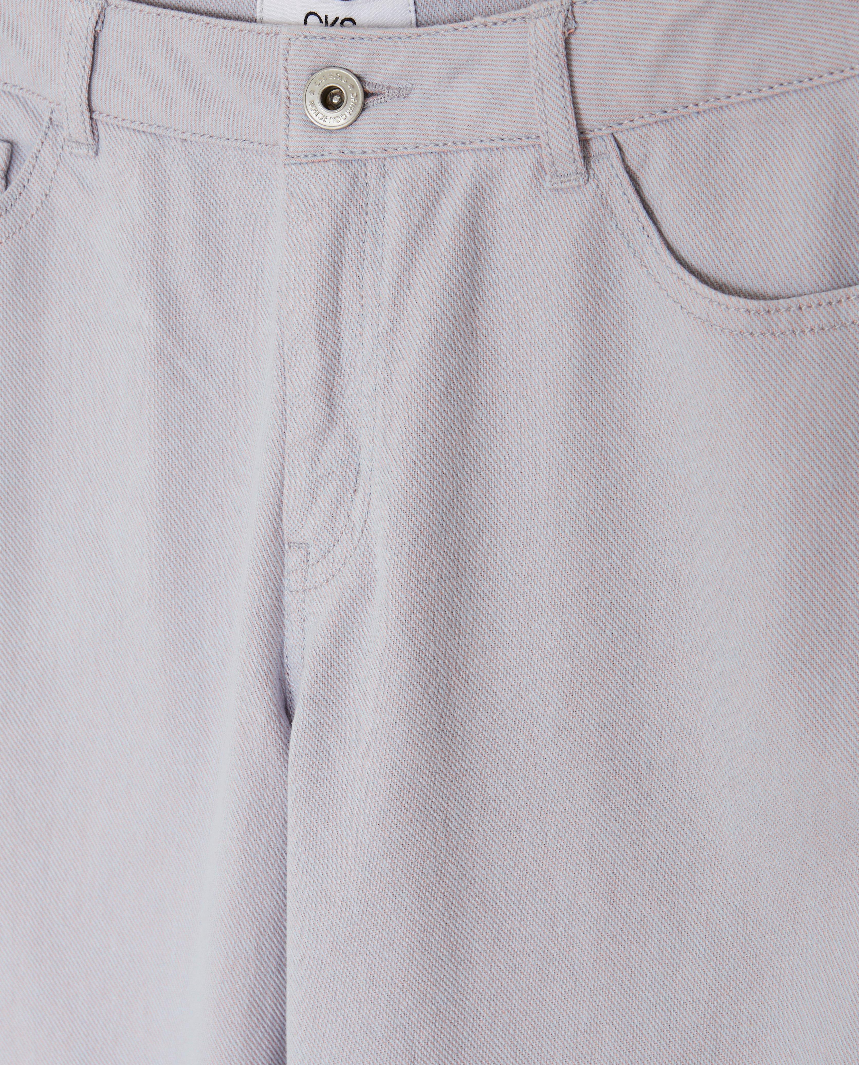 Jeans - Jeans mauve pâle, coupe à jambes larges