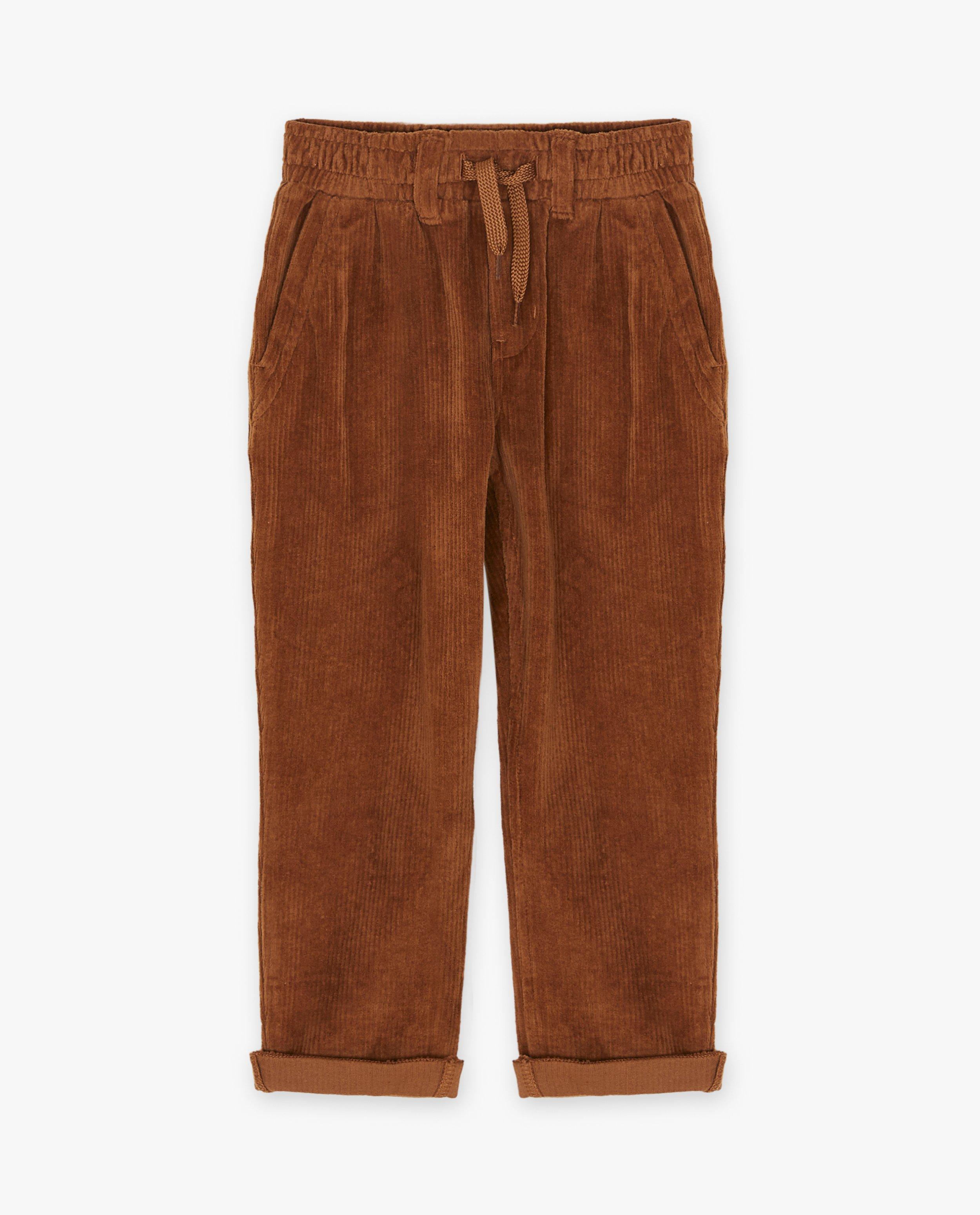 Groene broek van ribfluweel - Product Detail - donkerbruin - afbeelding nummer 3