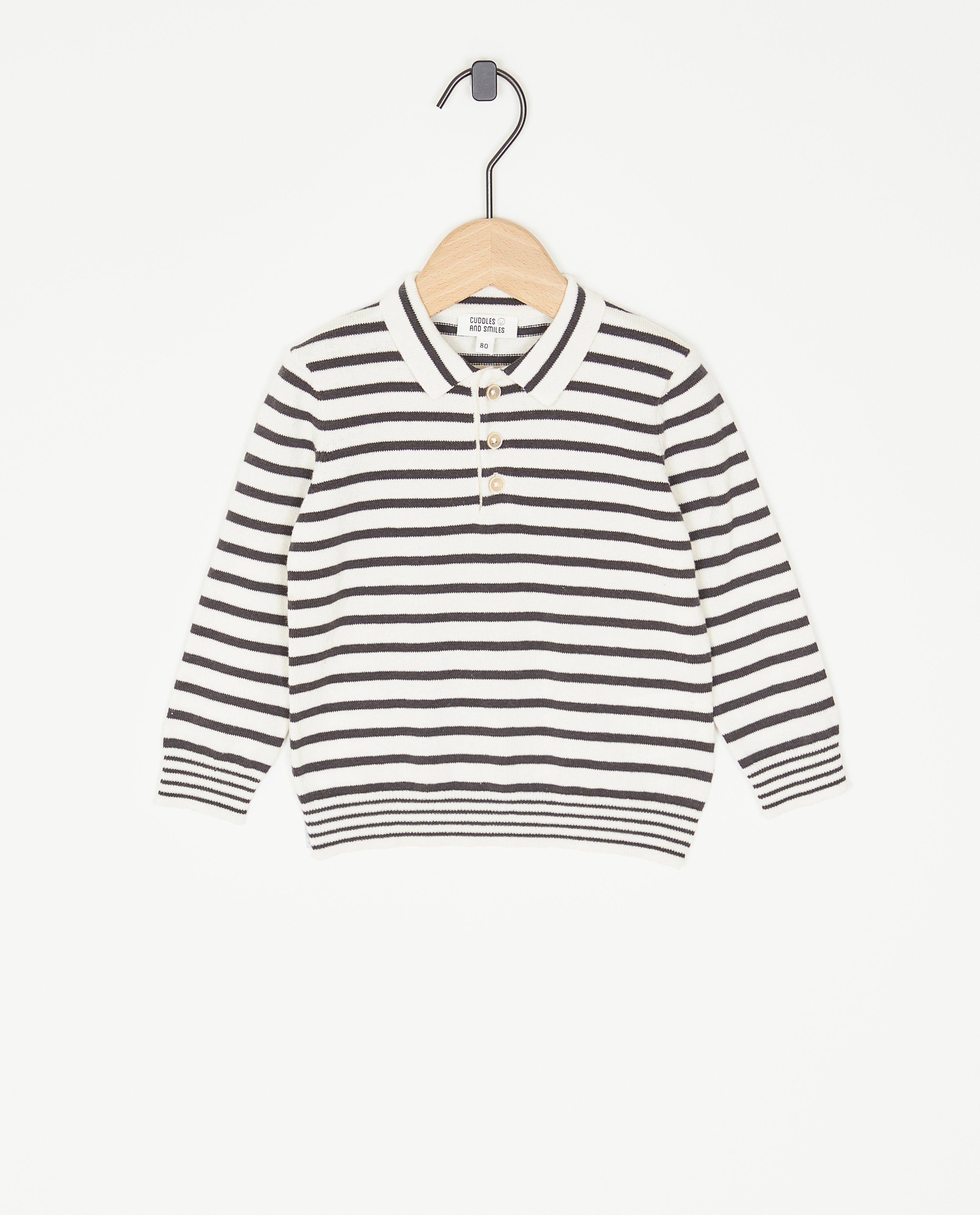 Pulls - Pull rayé avec col chemise