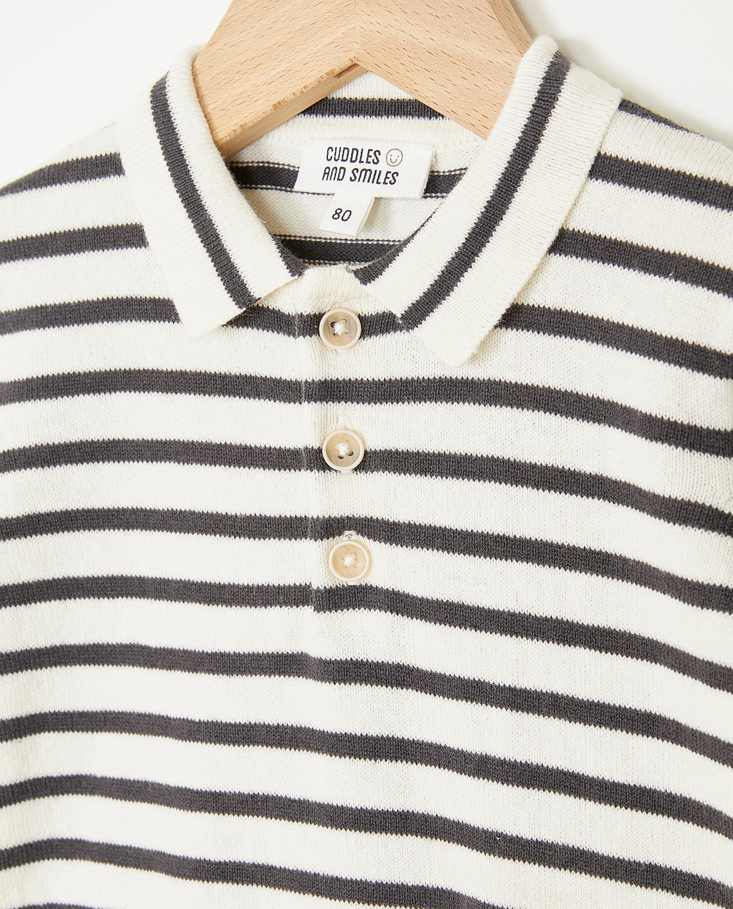 Pulls - Pull rayé avec col chemise