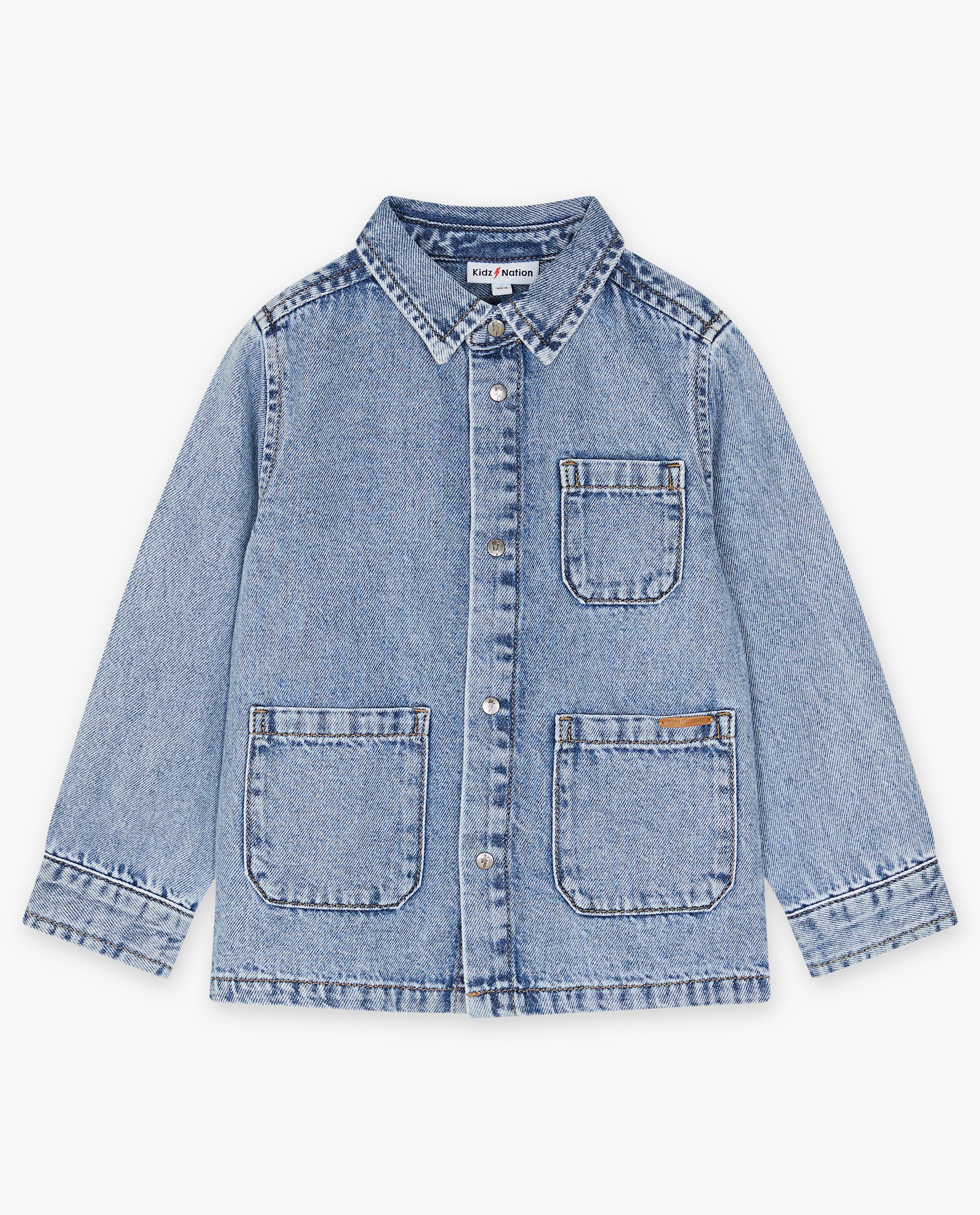 Cardigans - Veste en jeans bleue