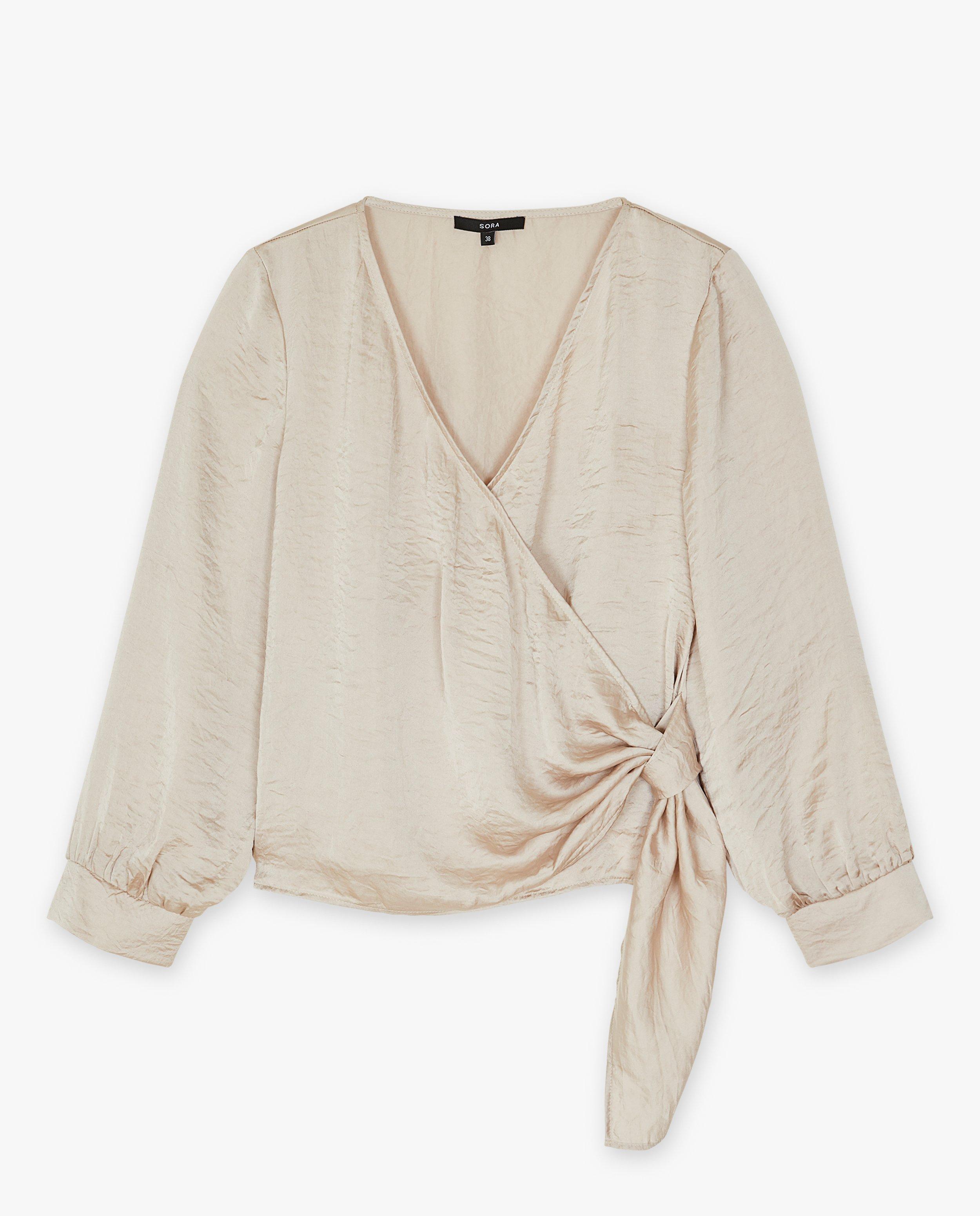 Chemises - Top cache-cœur en satin