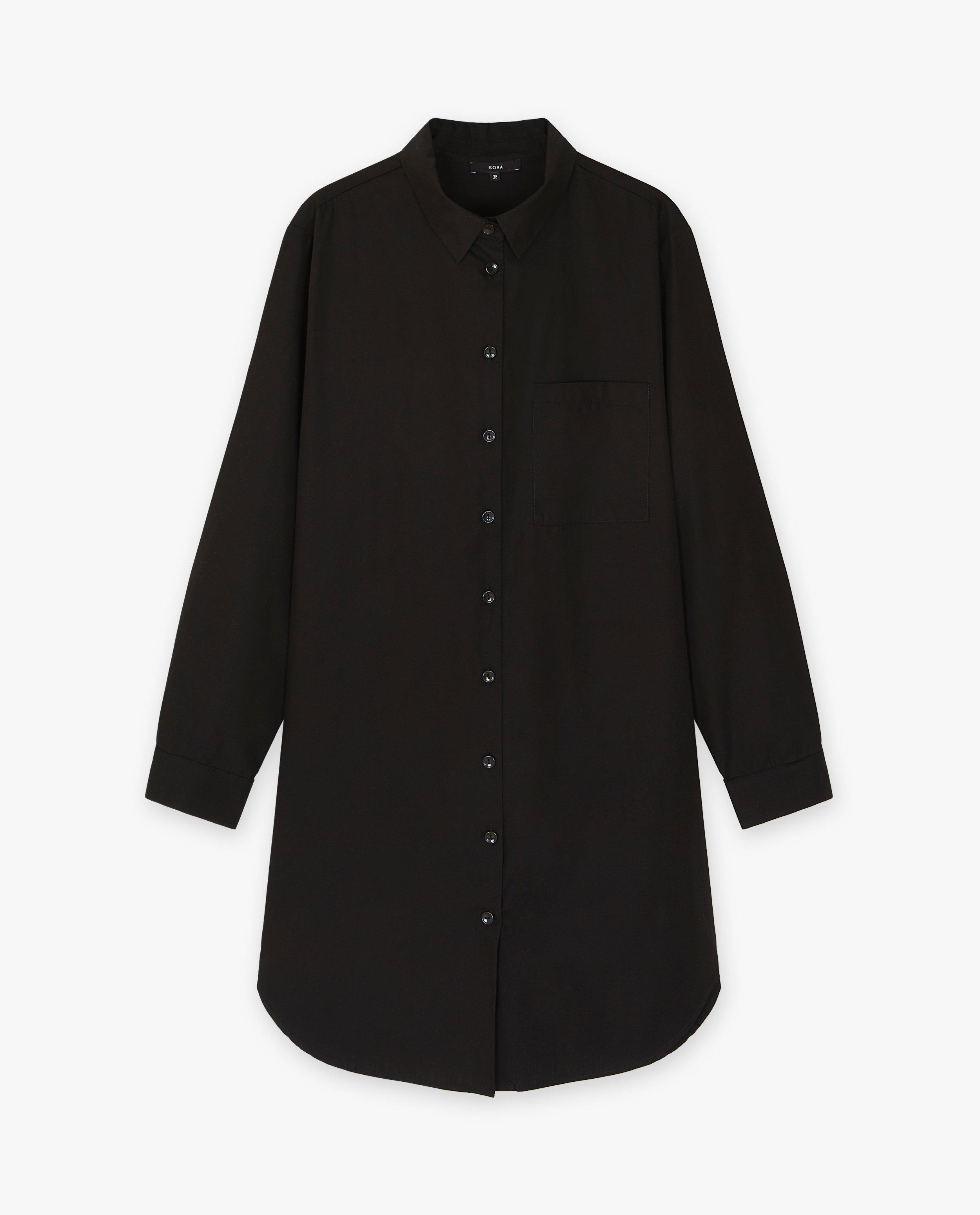 Robes - Robe chemise noire