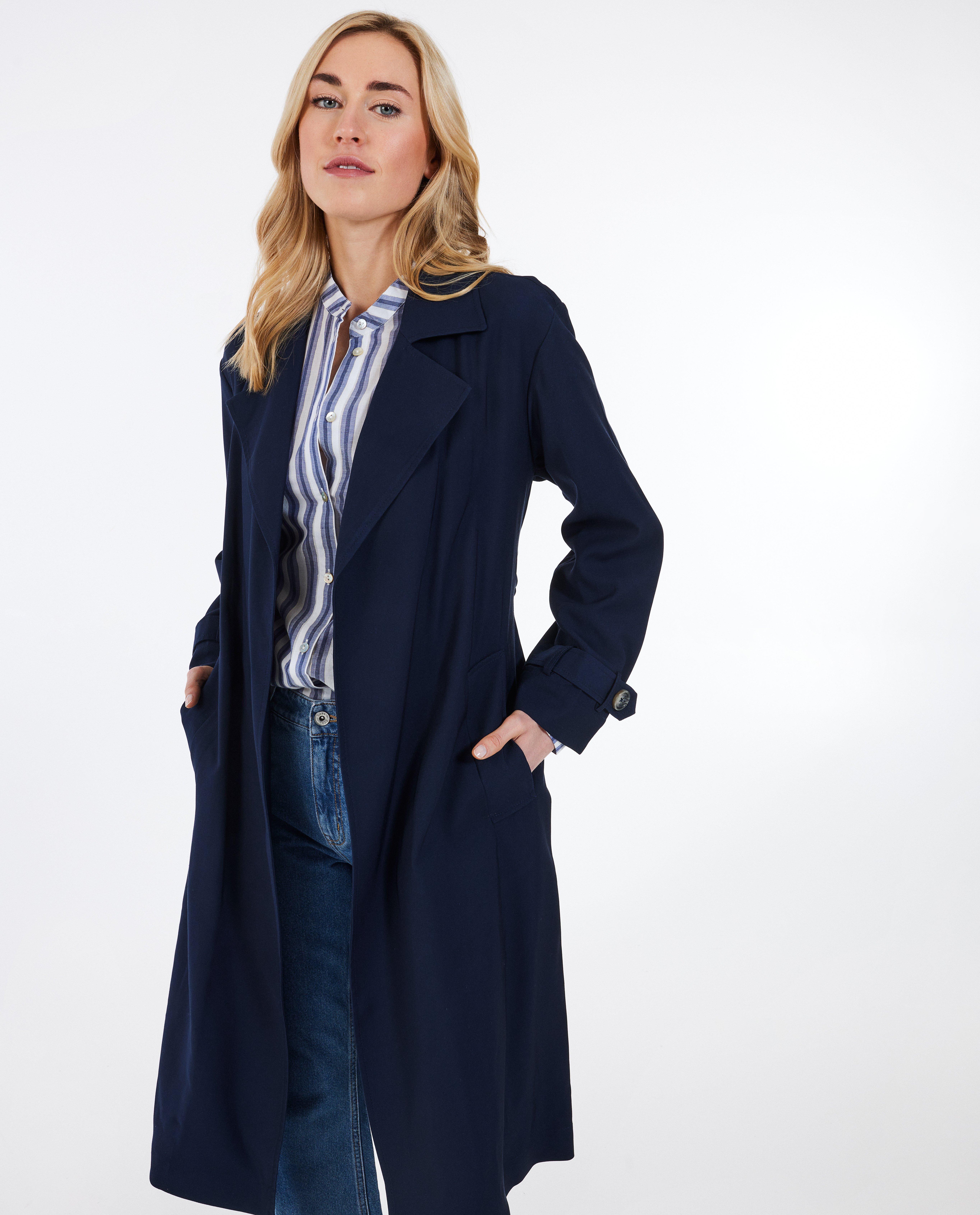 Trenchcoats - Donkerblauwe trenchcoat