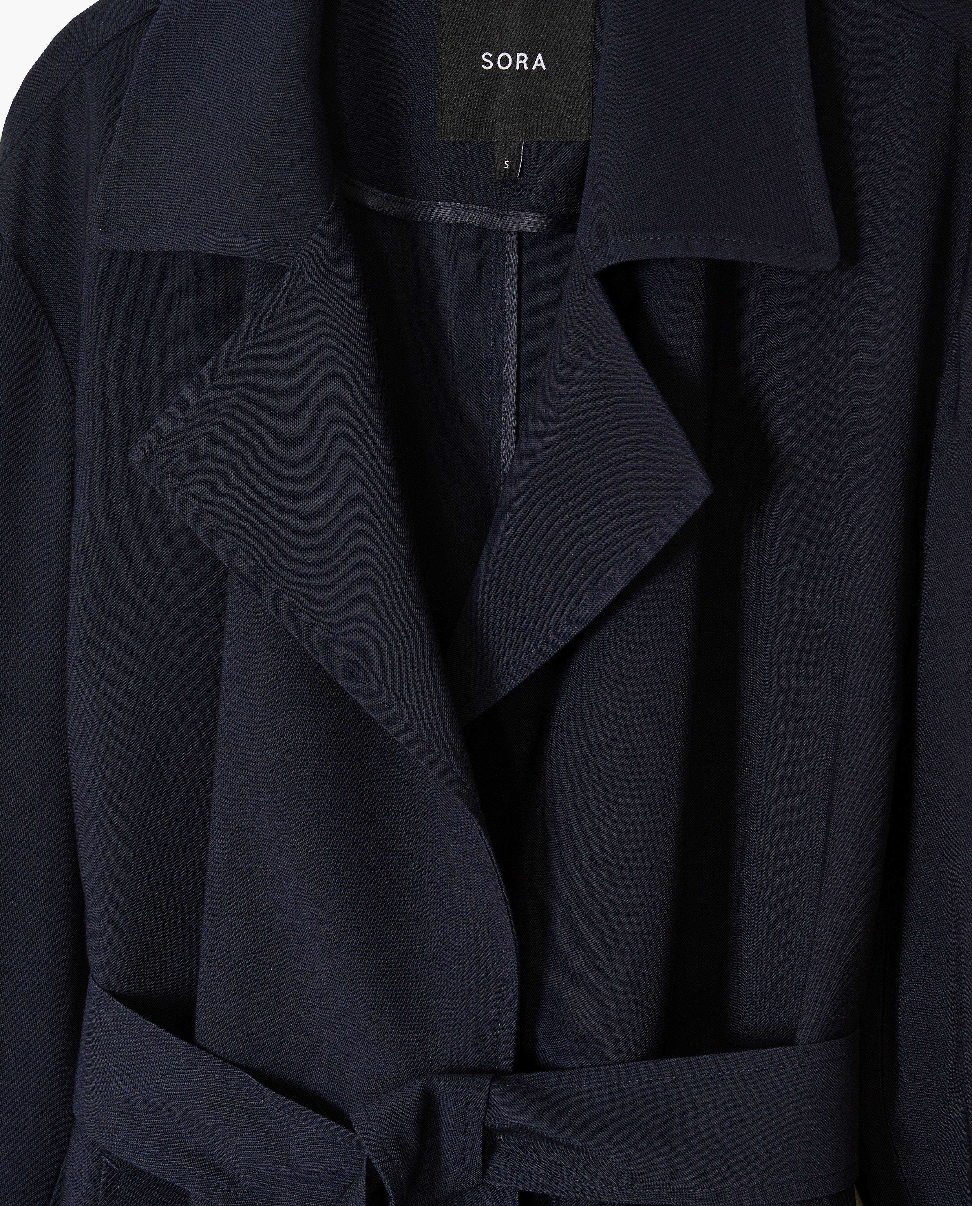 Trenchcoats - Donkerblauwe trenchcoat