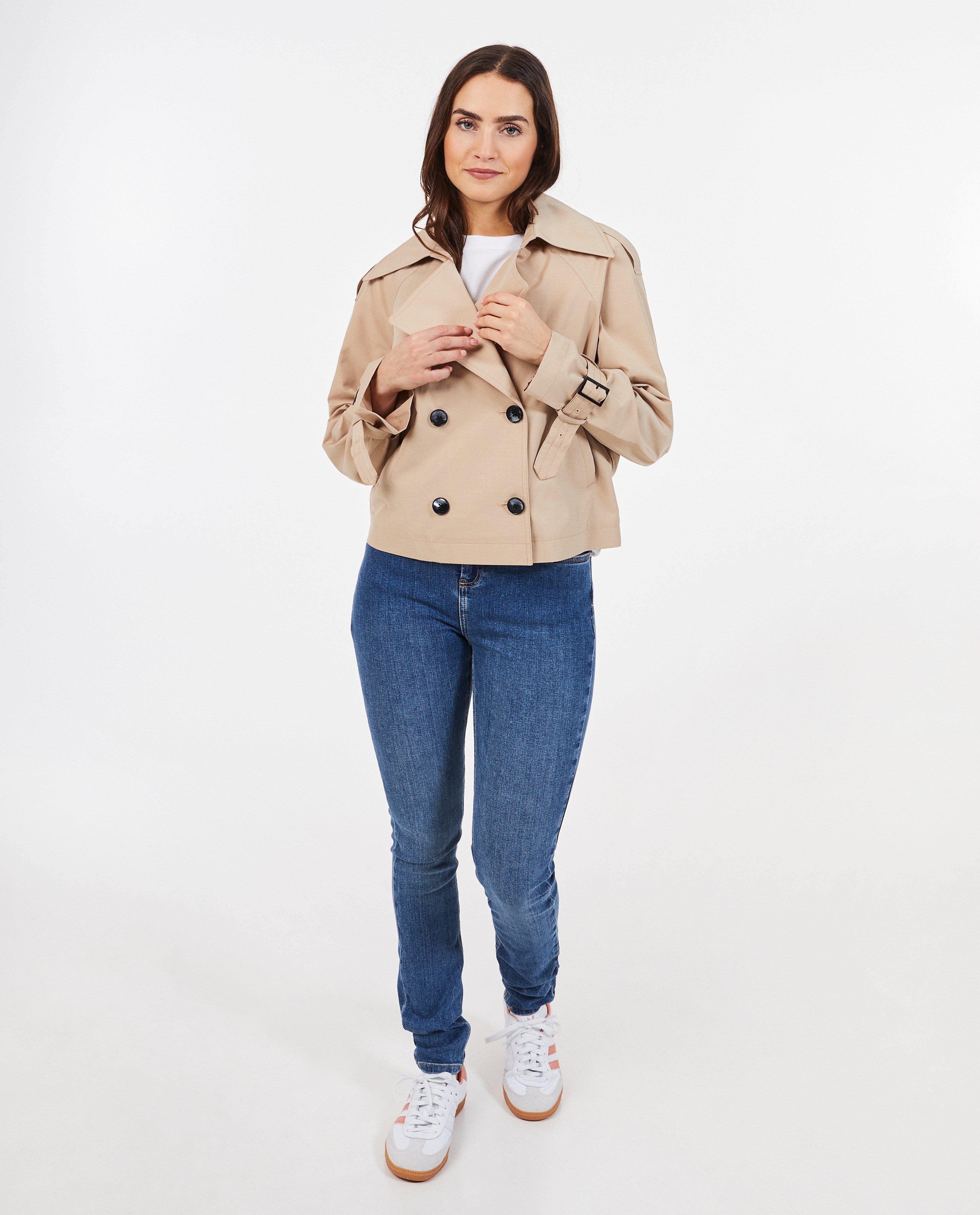 Korte trenchcoat - Product Detail - lichtbeige - afbeelding nummer 4