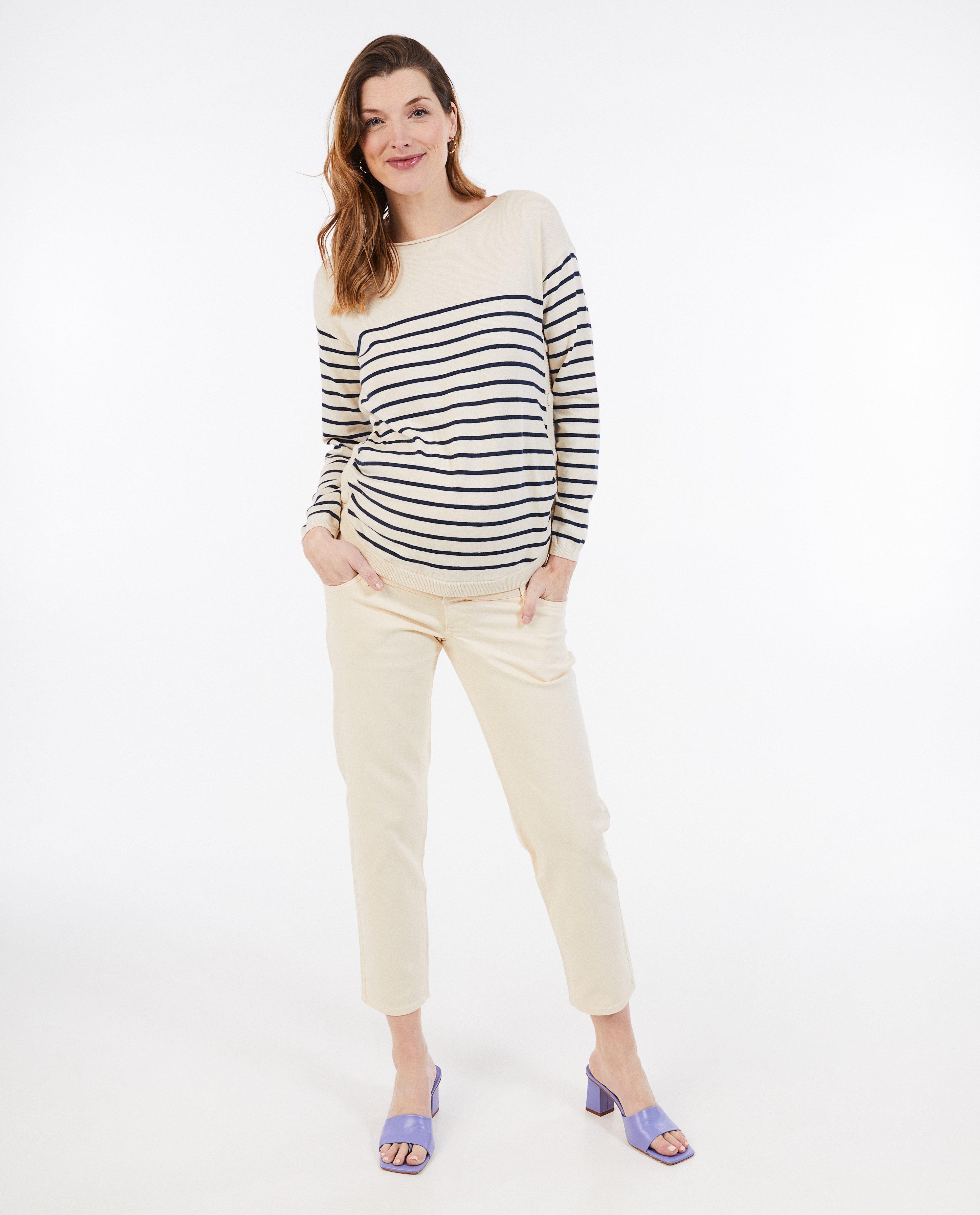 Pantalons - Jeans de grossesse beige