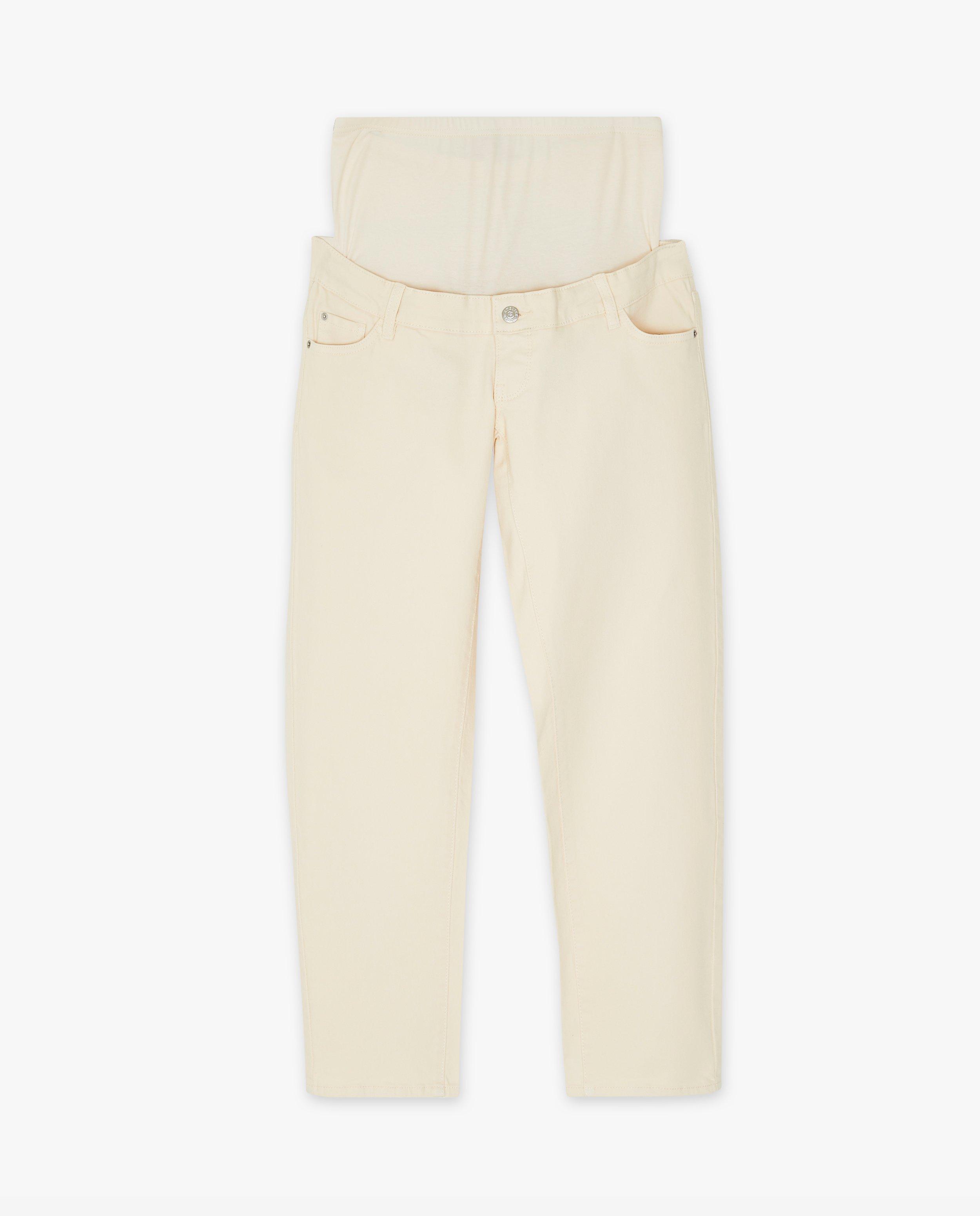 Pantalons - Jeans de grossesse beige