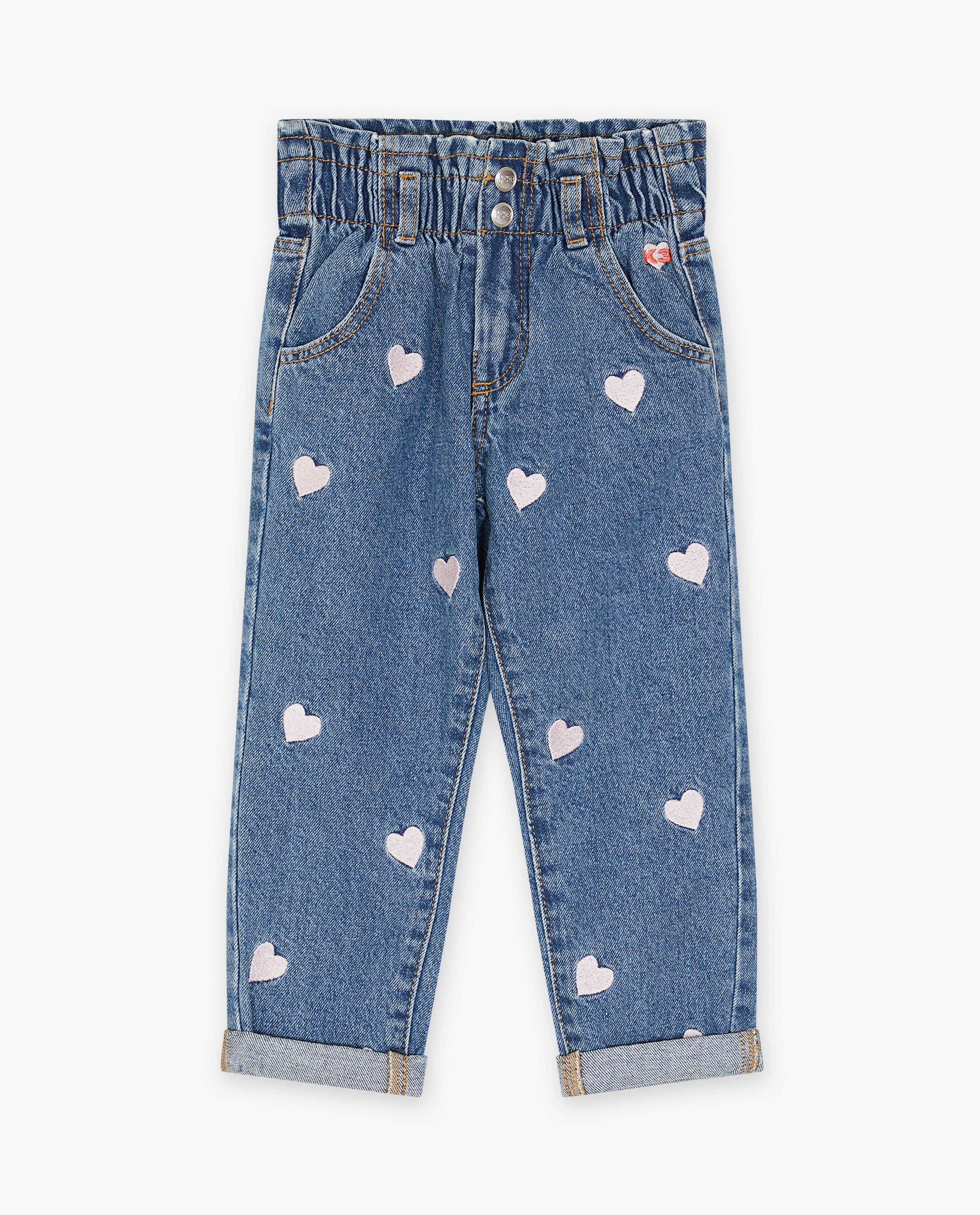 Jeans - Jeans met borduursel K3 De 3 Biggetjes, loose fit