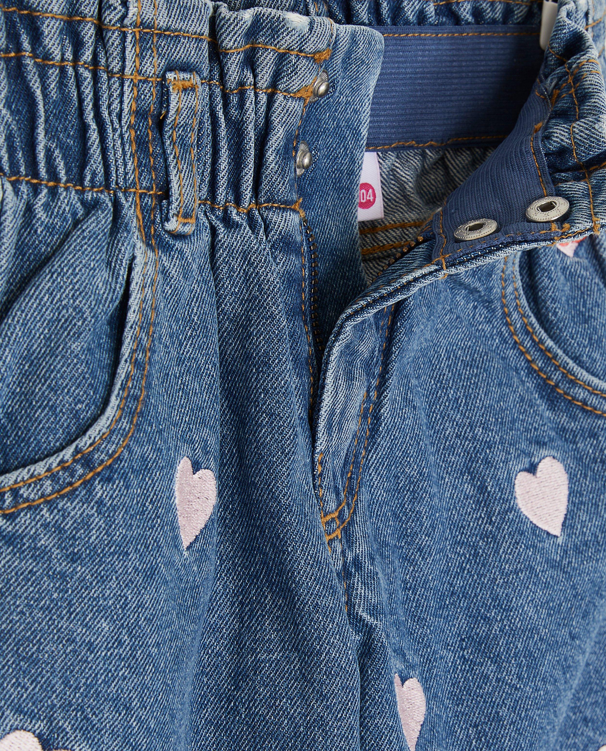 Jeans - Jeans met borduursel K3 De 3 Biggetjes, loose fit