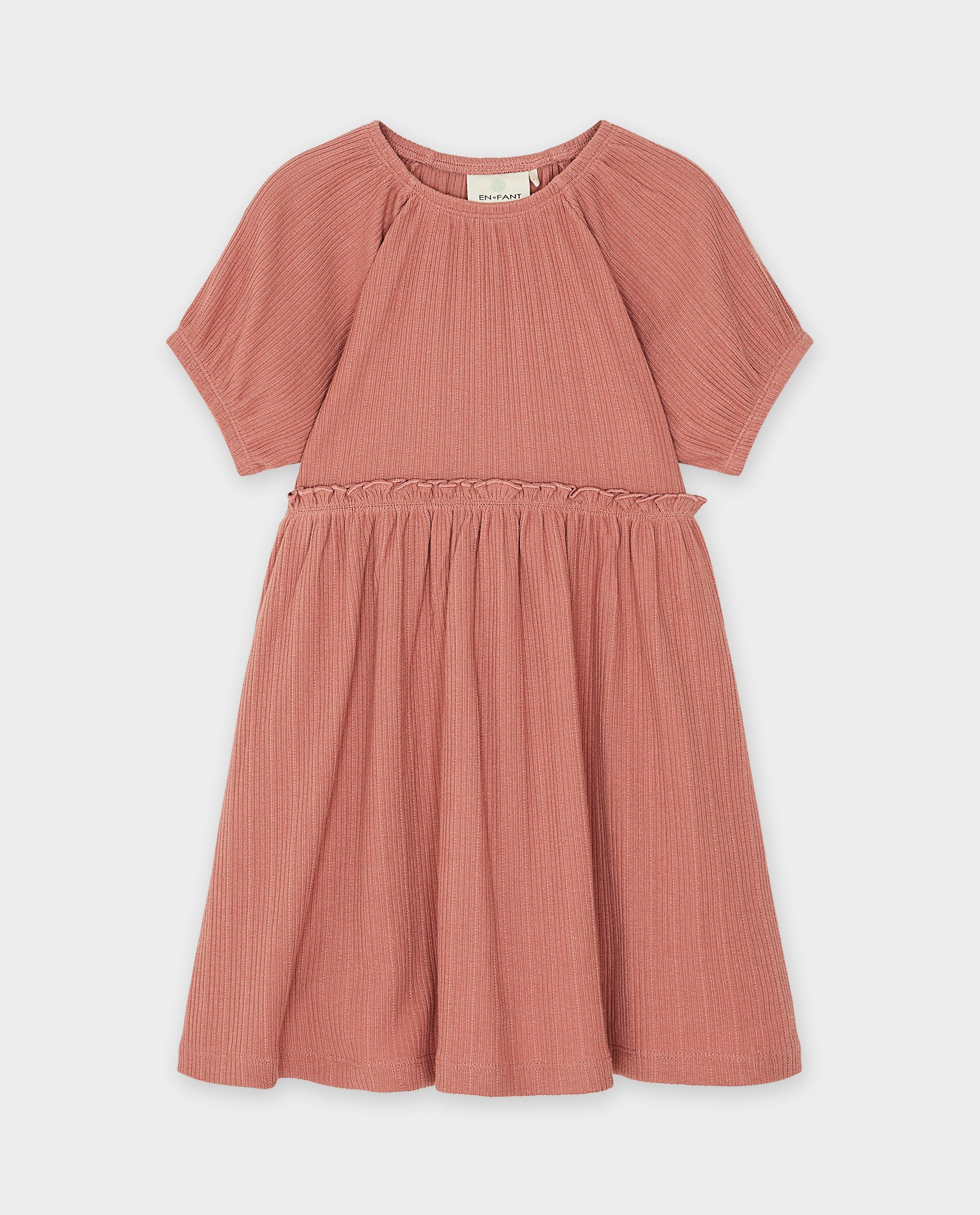 Robe rose à fines côtes - Détails du produit - rose foncé - image numéro 1