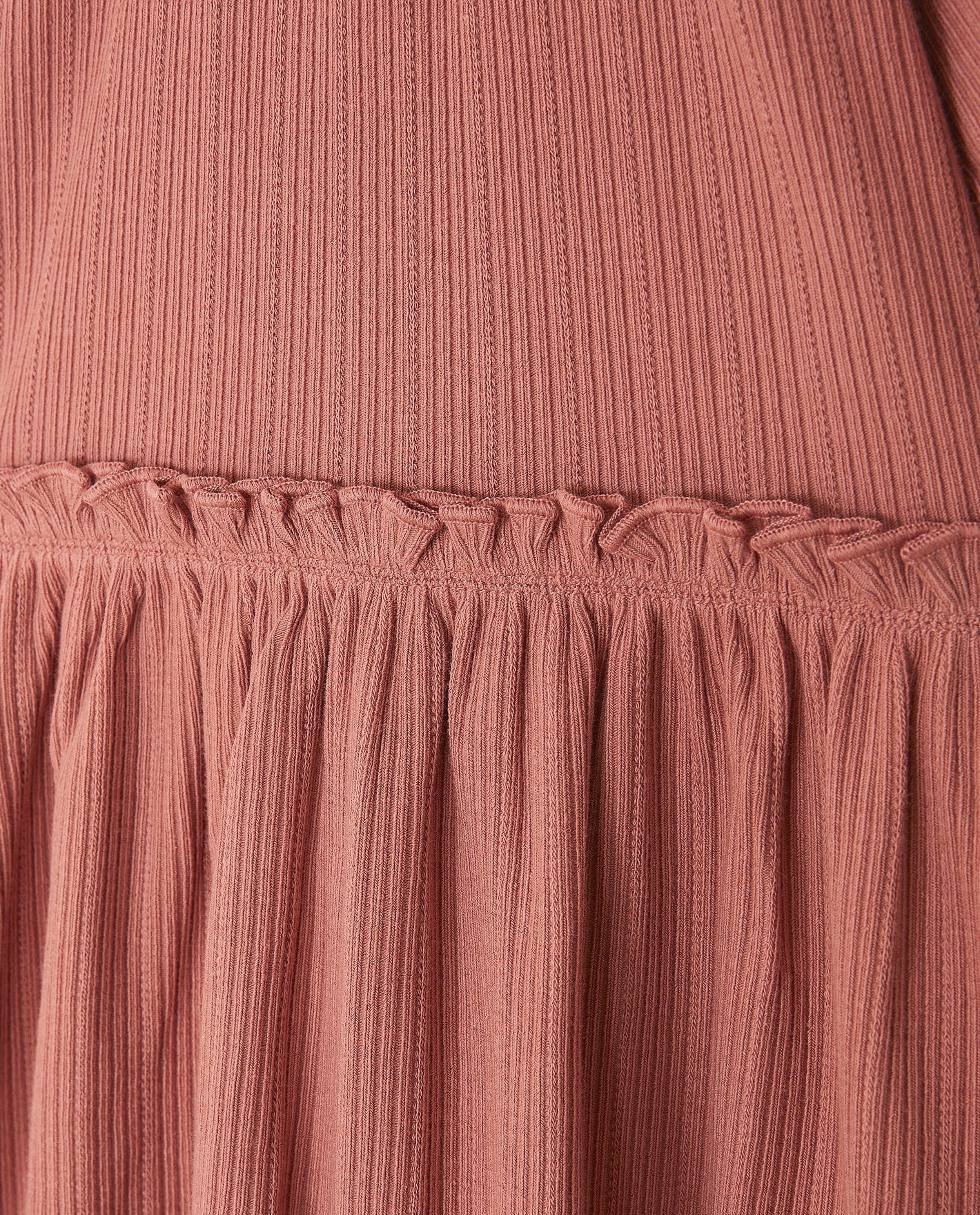 Robe rose à fines côtes - Détails du produit - rose foncé - image numéro 3