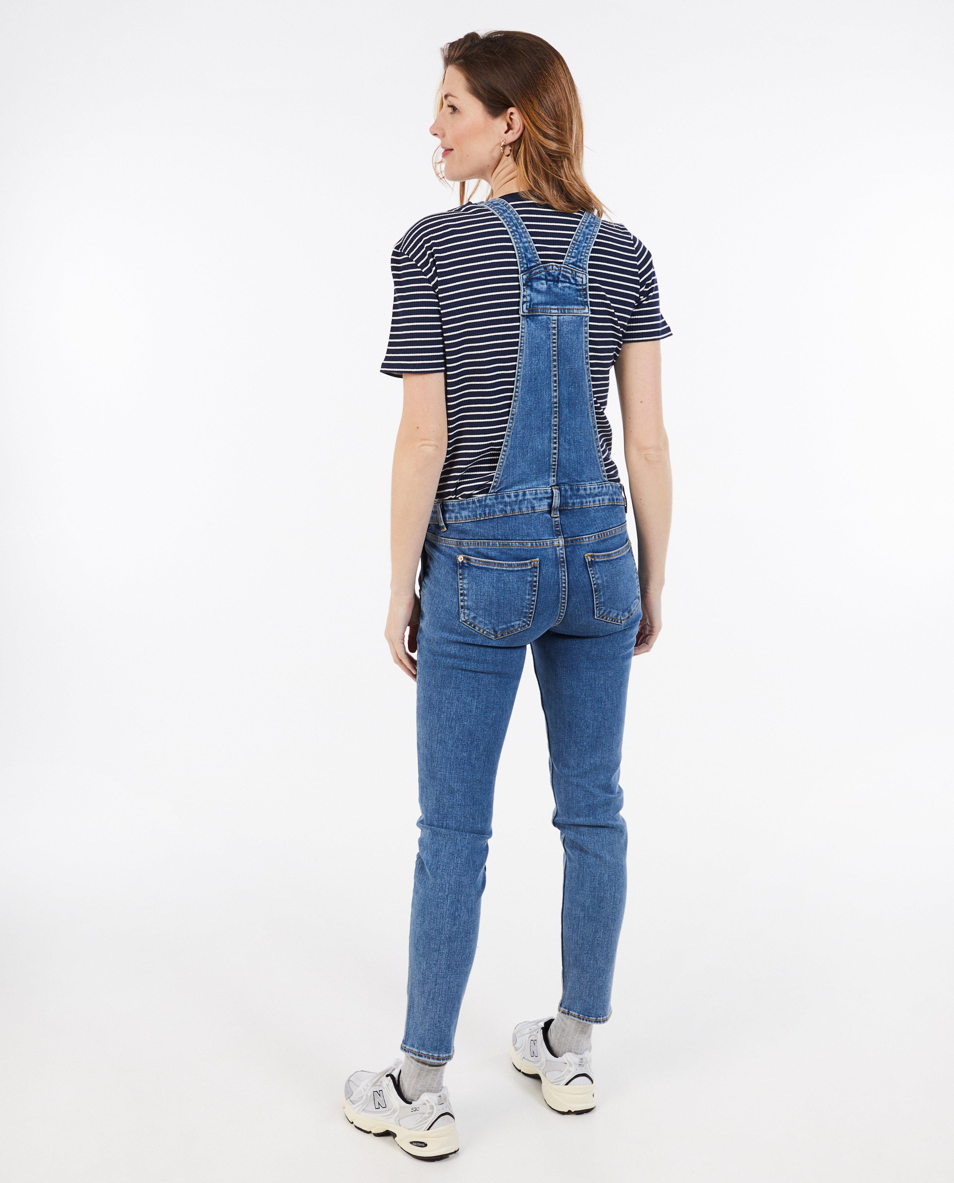 Combinaisons - Salopette bleue en jeans, grossesse