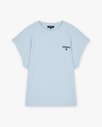 T-shirts - Lichtblauw T-shirt met opschrift