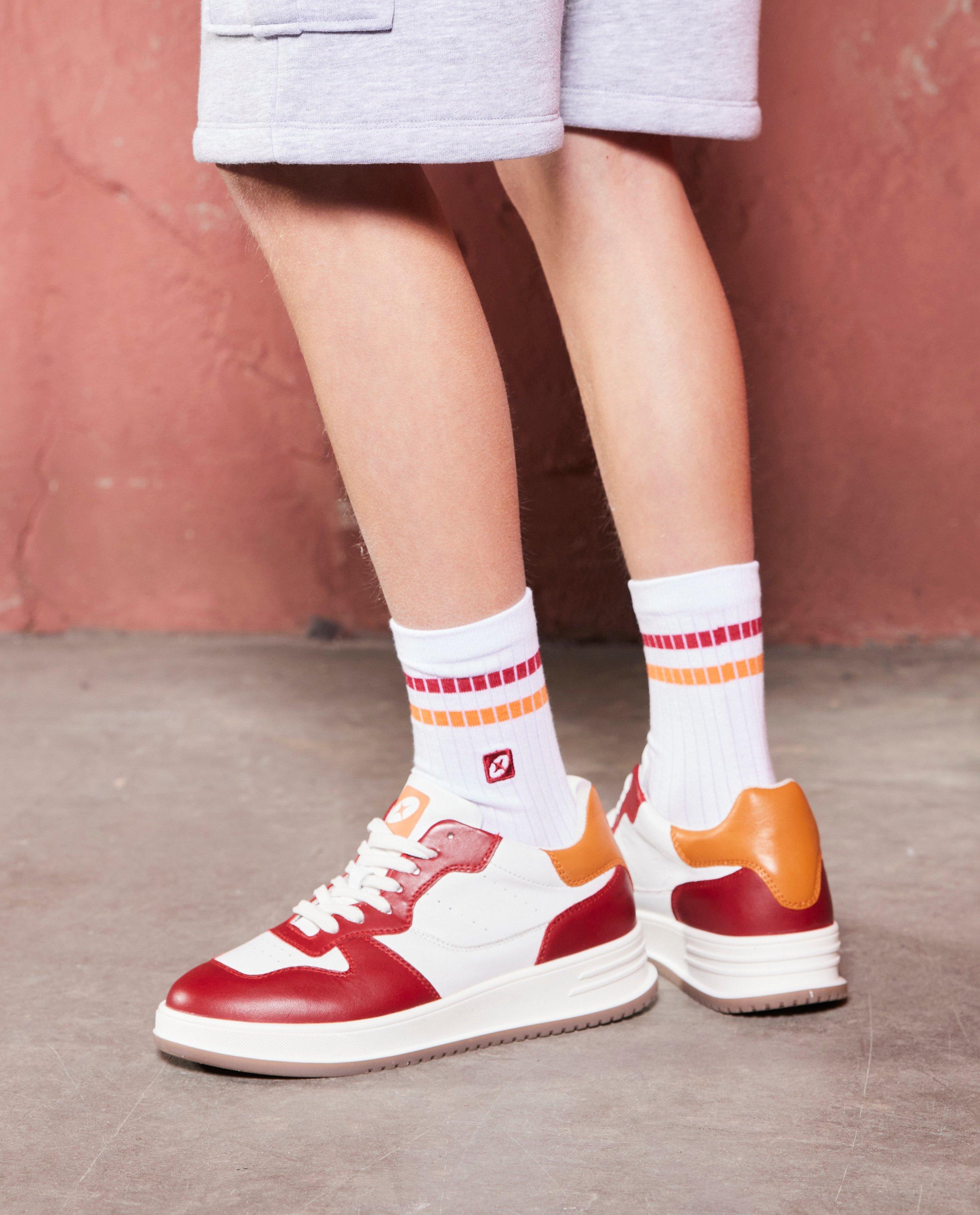 Leren sneakers met color block Milo, maat 31-40 - null - Milo
