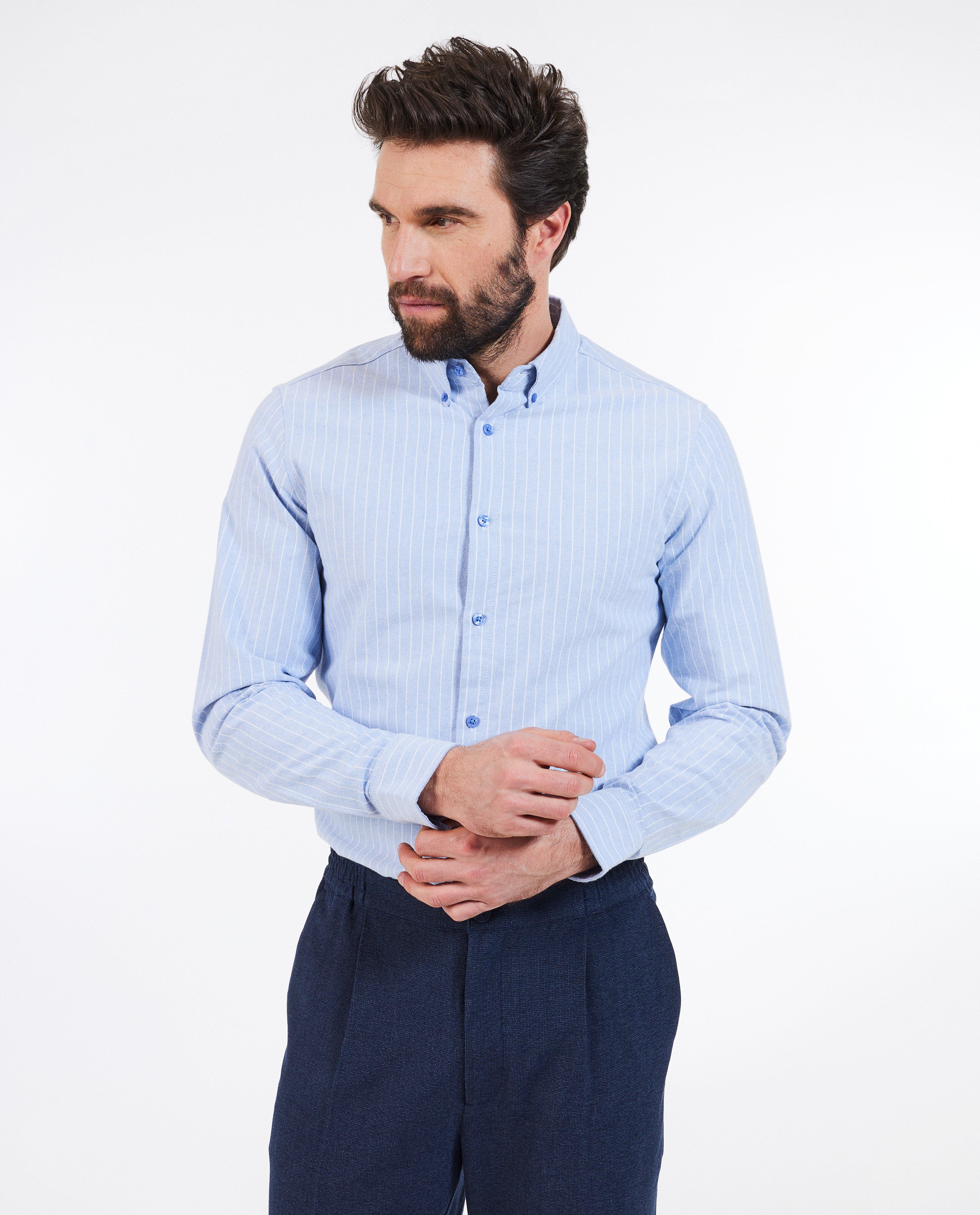 Hemd met strepen, slim fit - null - Iveo