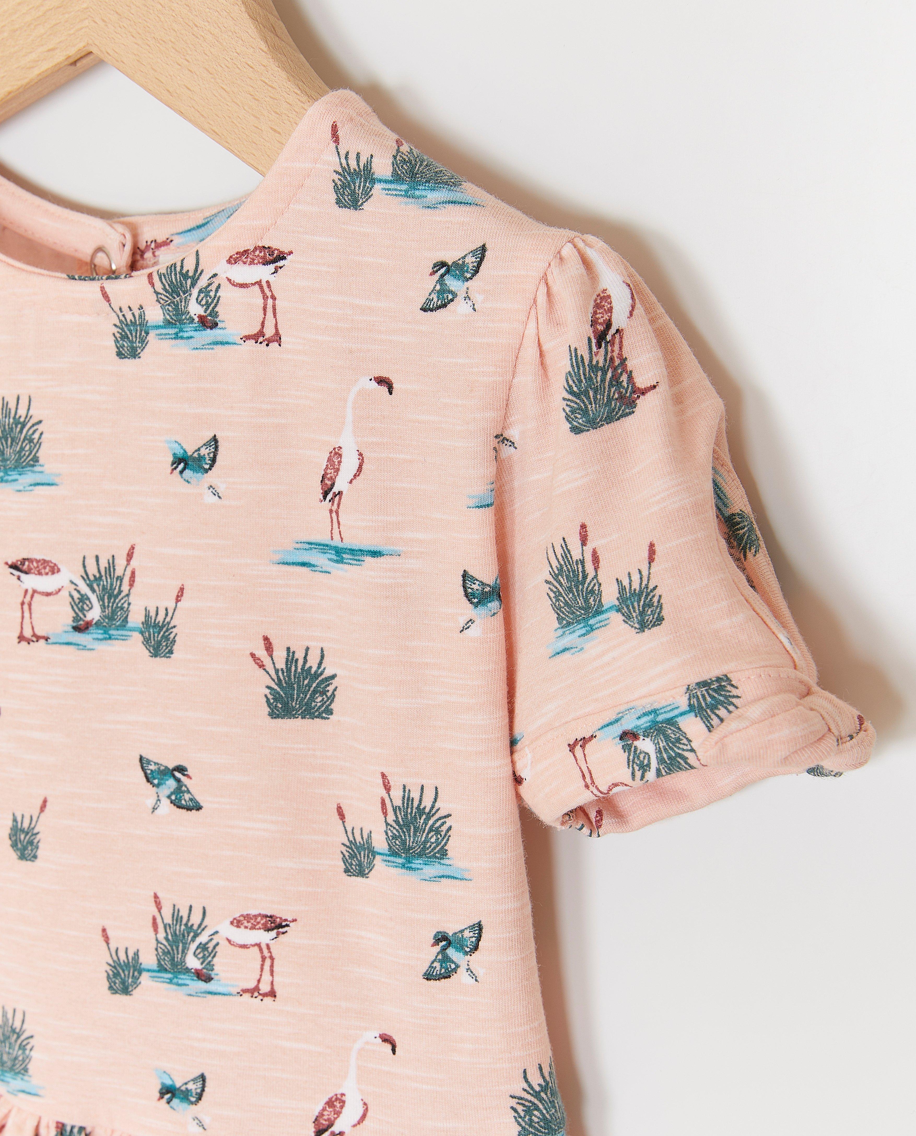 Kleedjes - Roze jurk met print