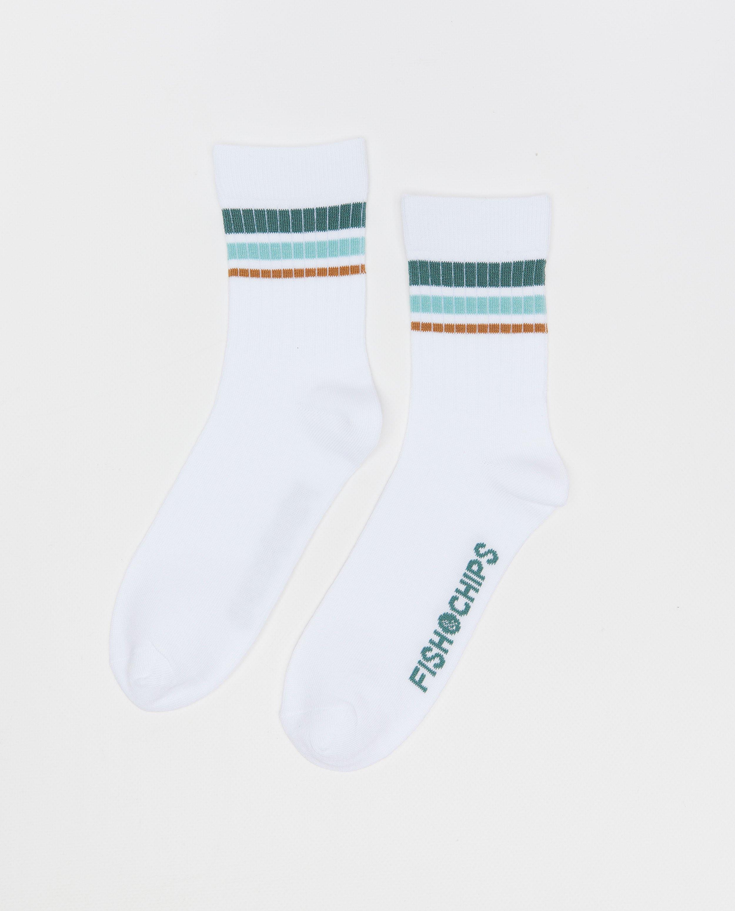 Witte kousen met strepen - Product Detail - wit - afbeelding nummer 1