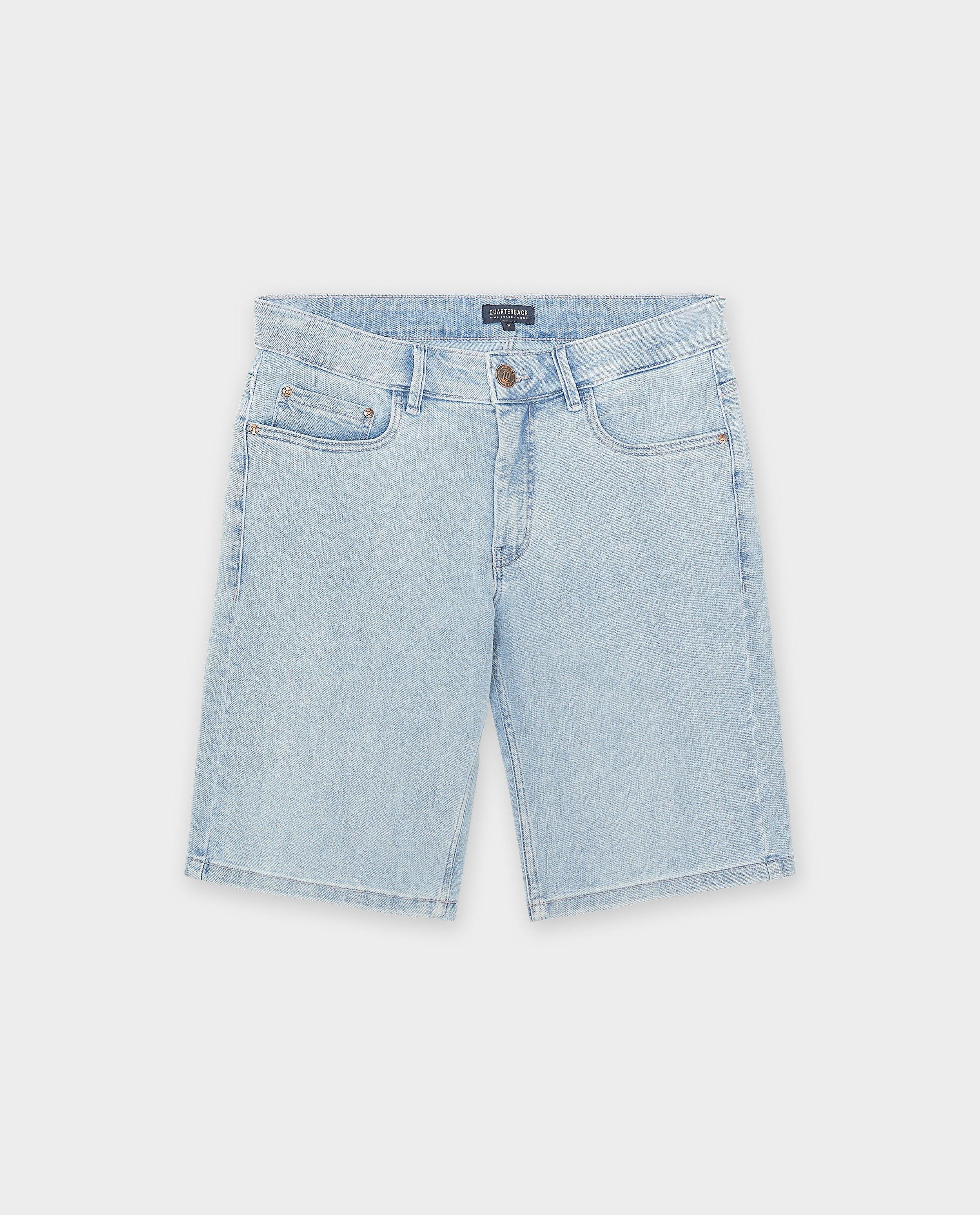 Shorten - Zwarte jeansshort, slim fit