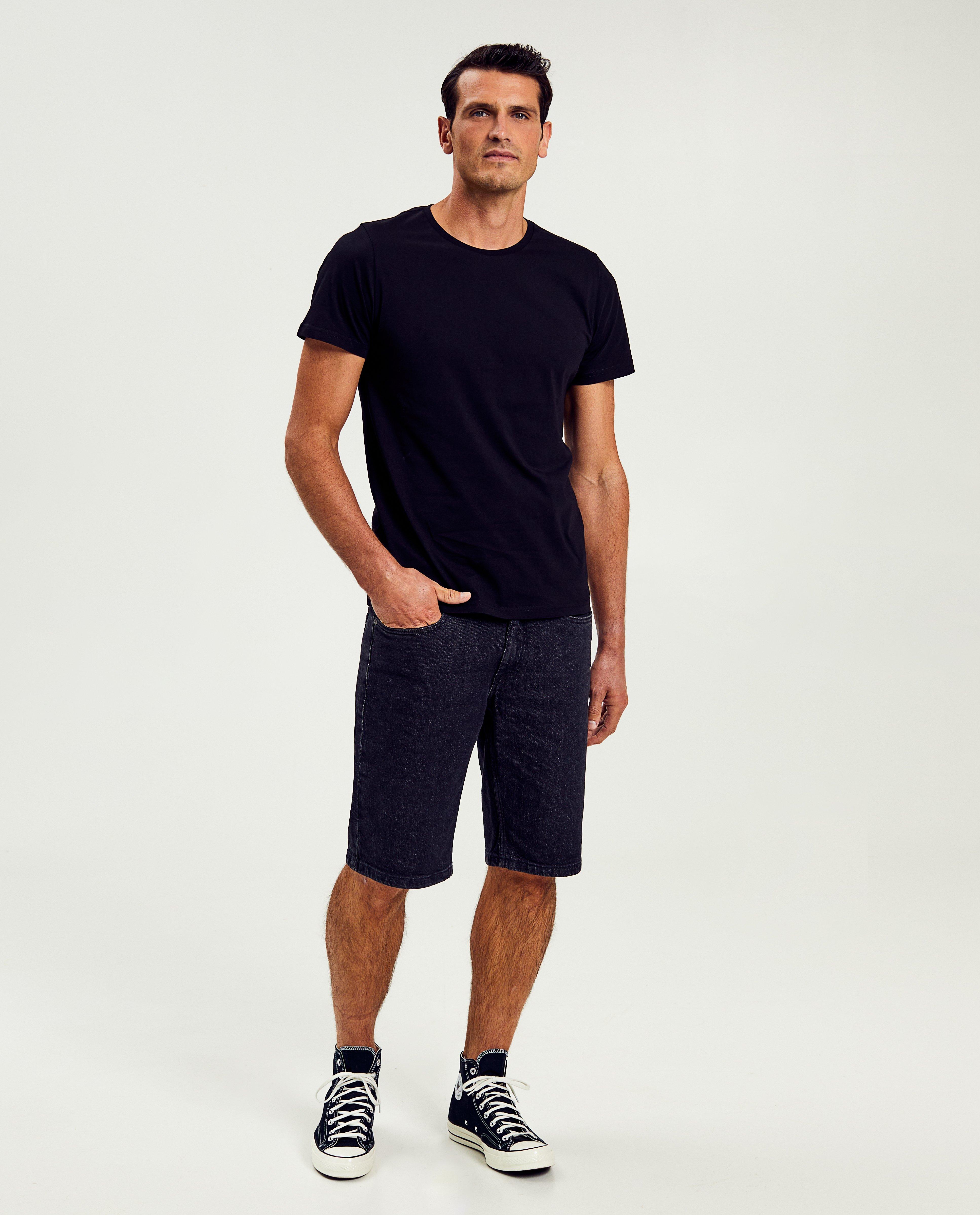 Zwarte jeansshort, slim fit - null - Quarterback