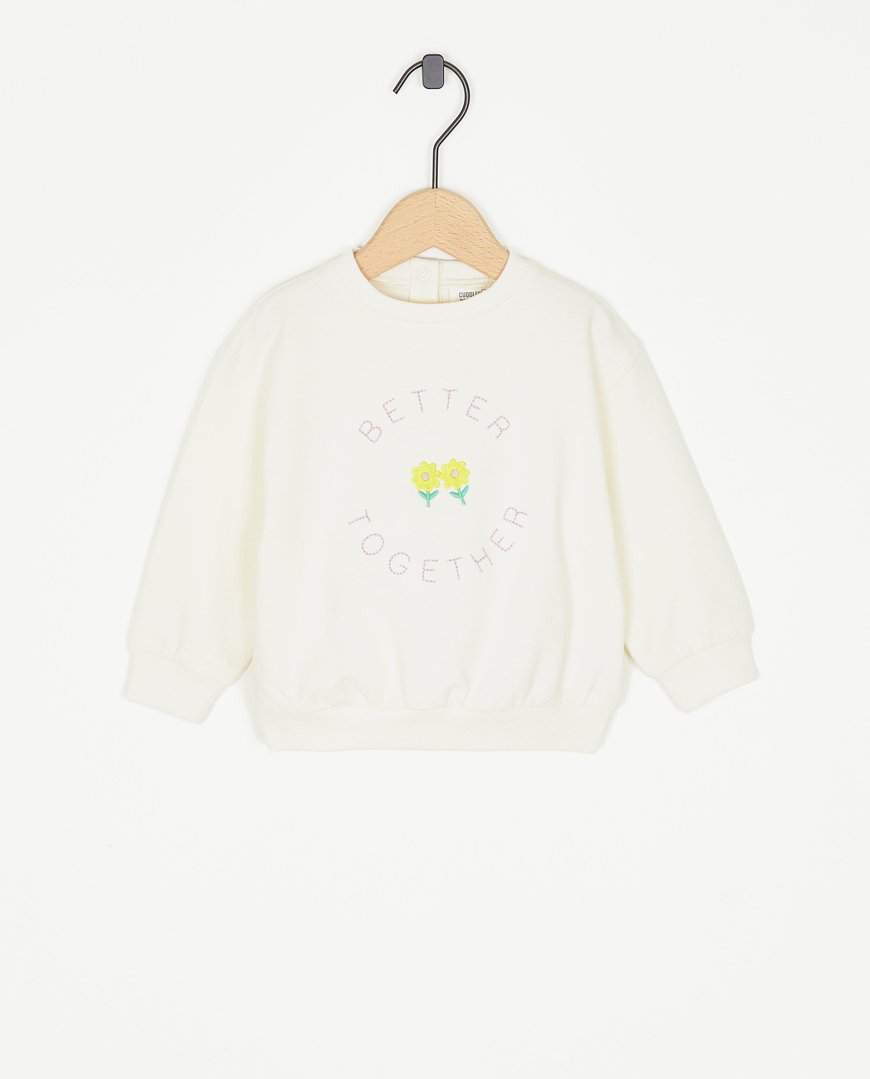 Sweater met geborduurd opschrift - null - Cuddles and Smiles