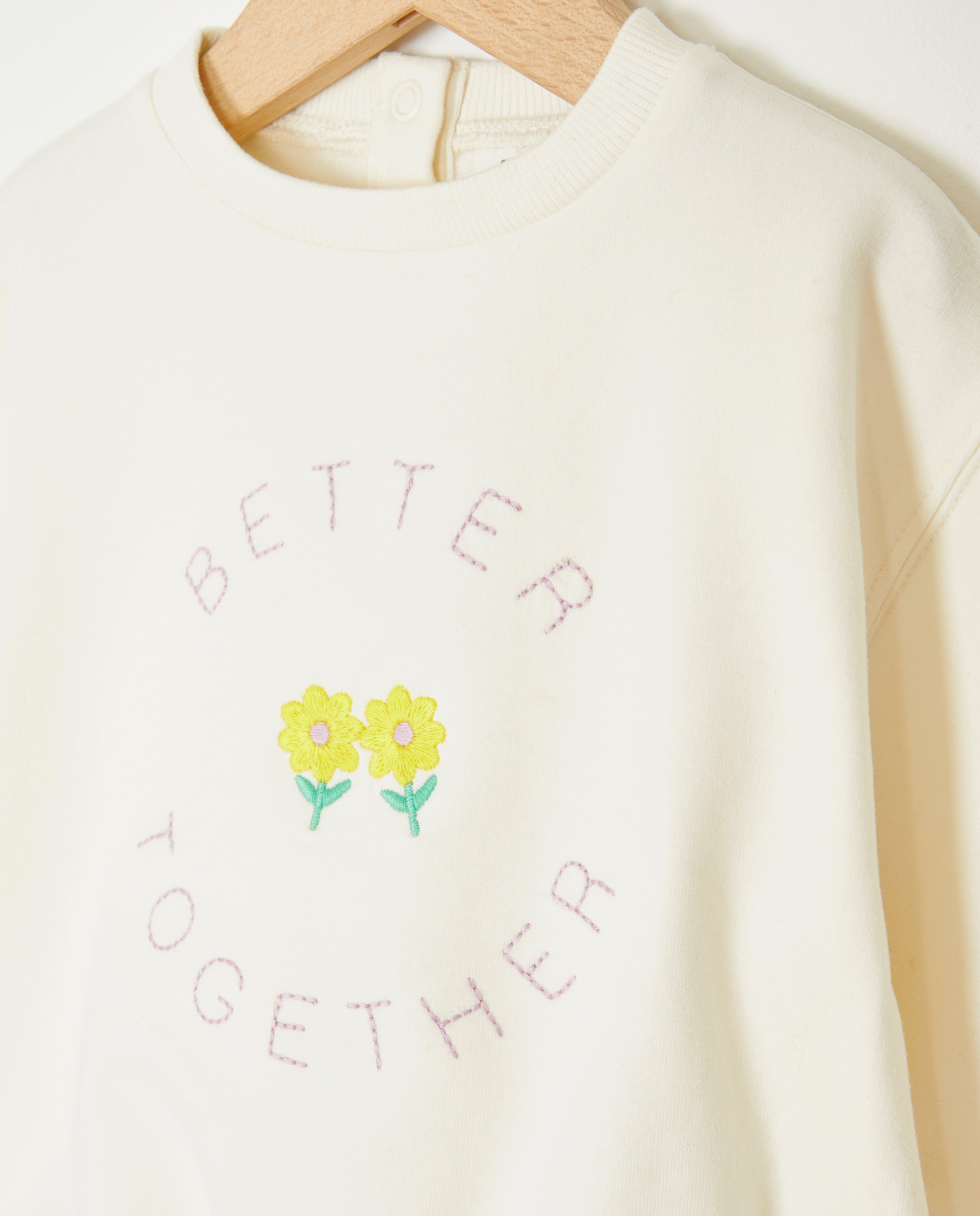 Sweaters - Sweater met geborduurd opschrift