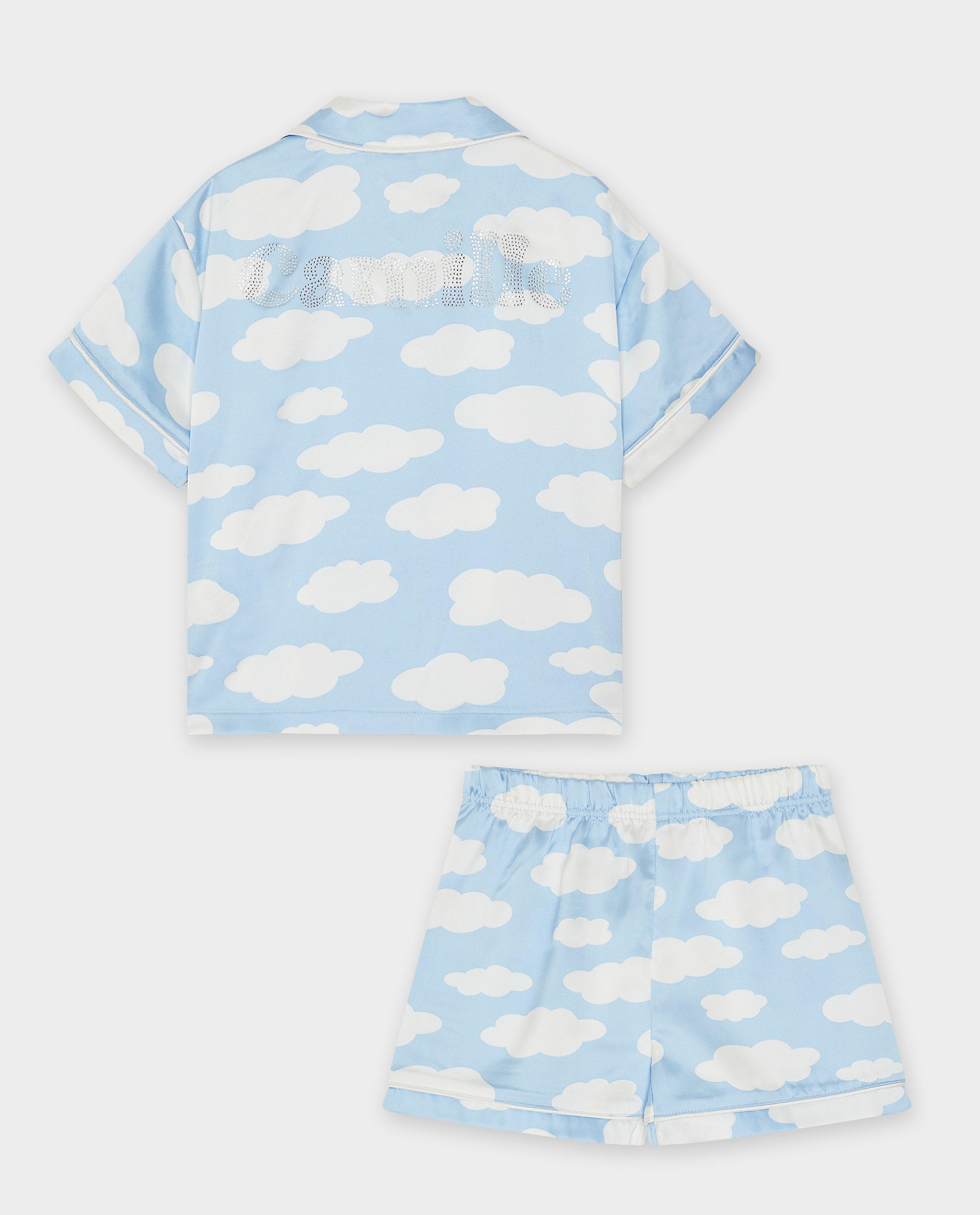Pyjamas - Pyjama en satin avec un imprimé de nuages, 6-14 ans