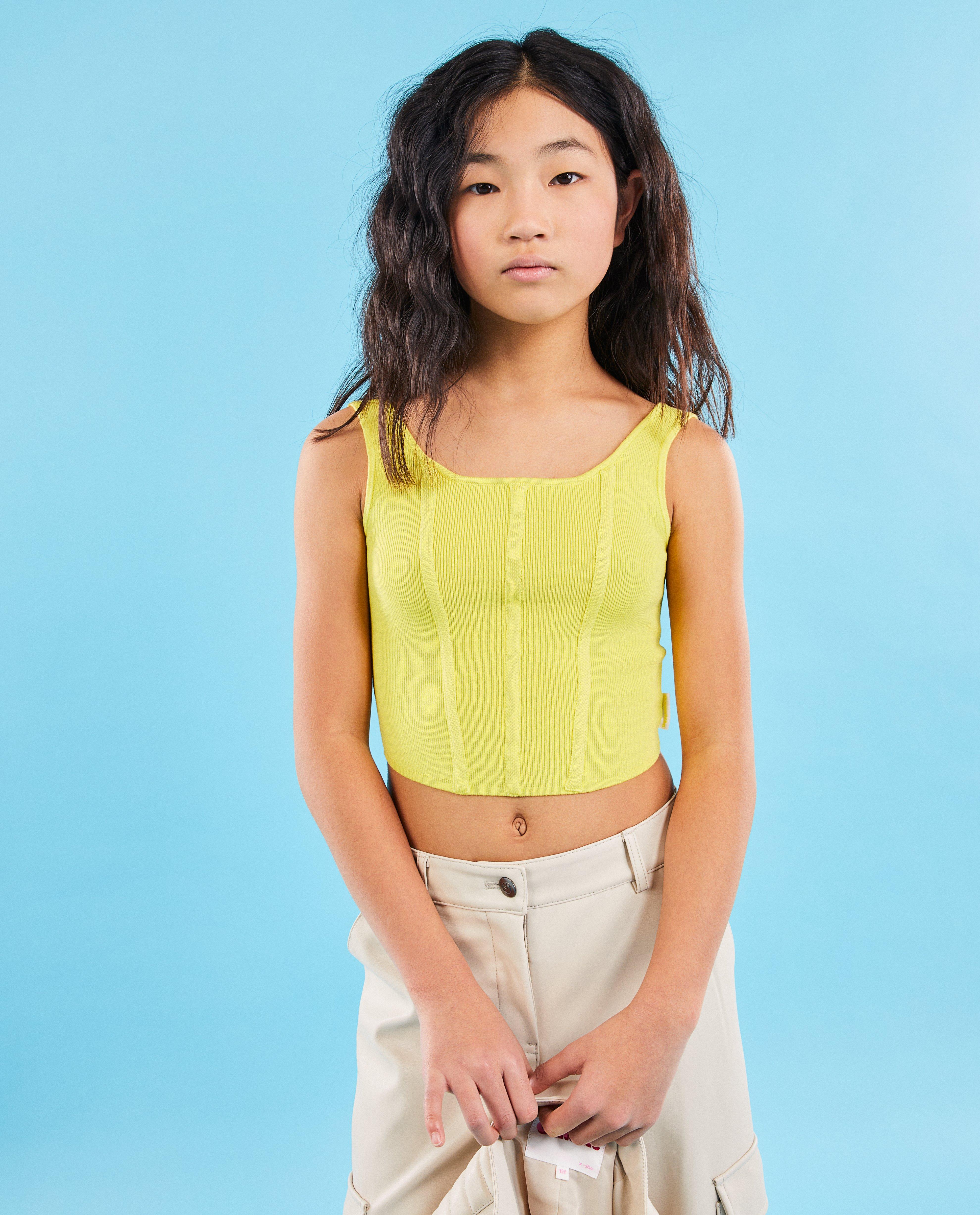 Gebreide top, cropped fit, 6-14 jaar - null - CAMILLE
