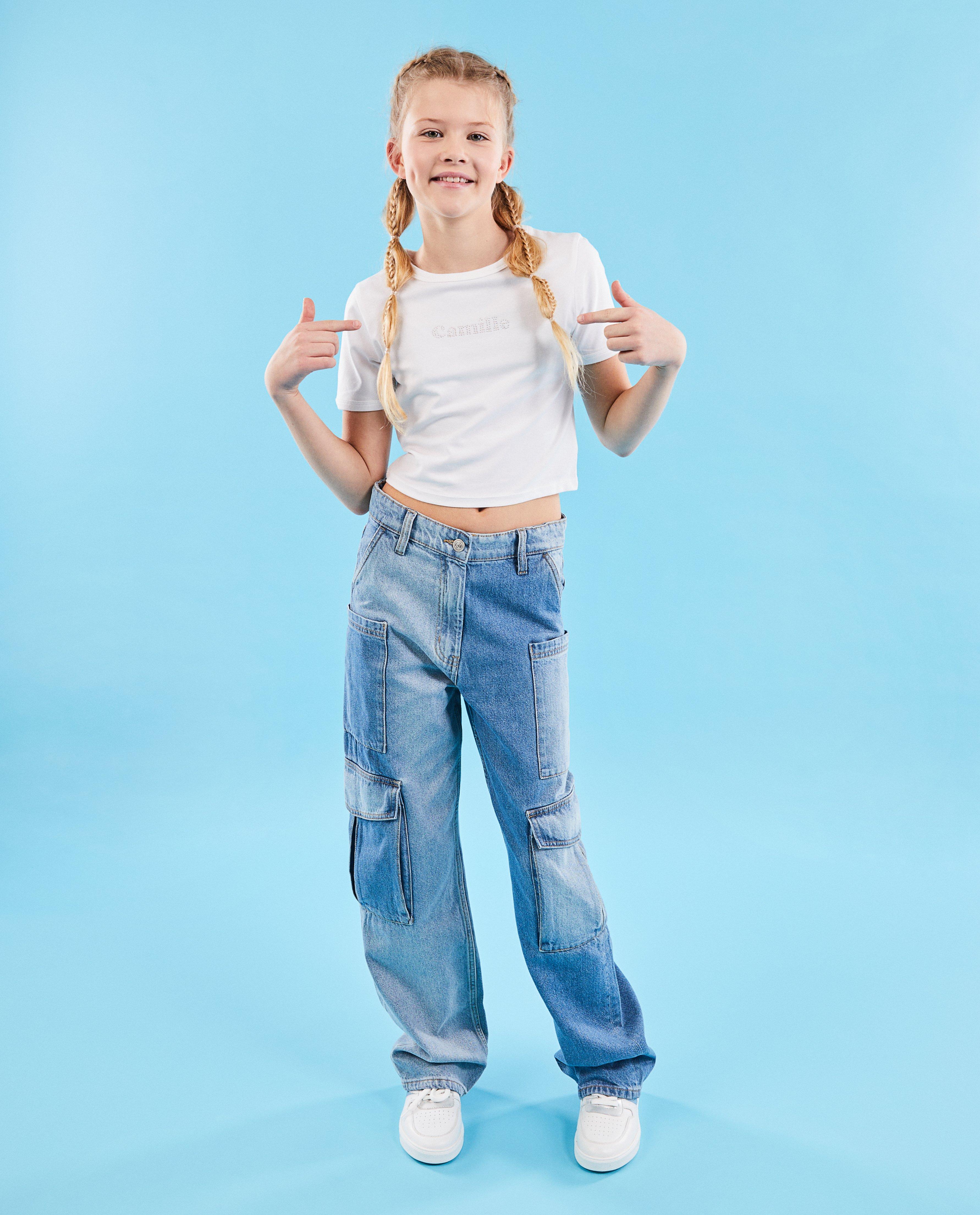 T-shirts - T-shirt met opschrift, 6-14 jaar