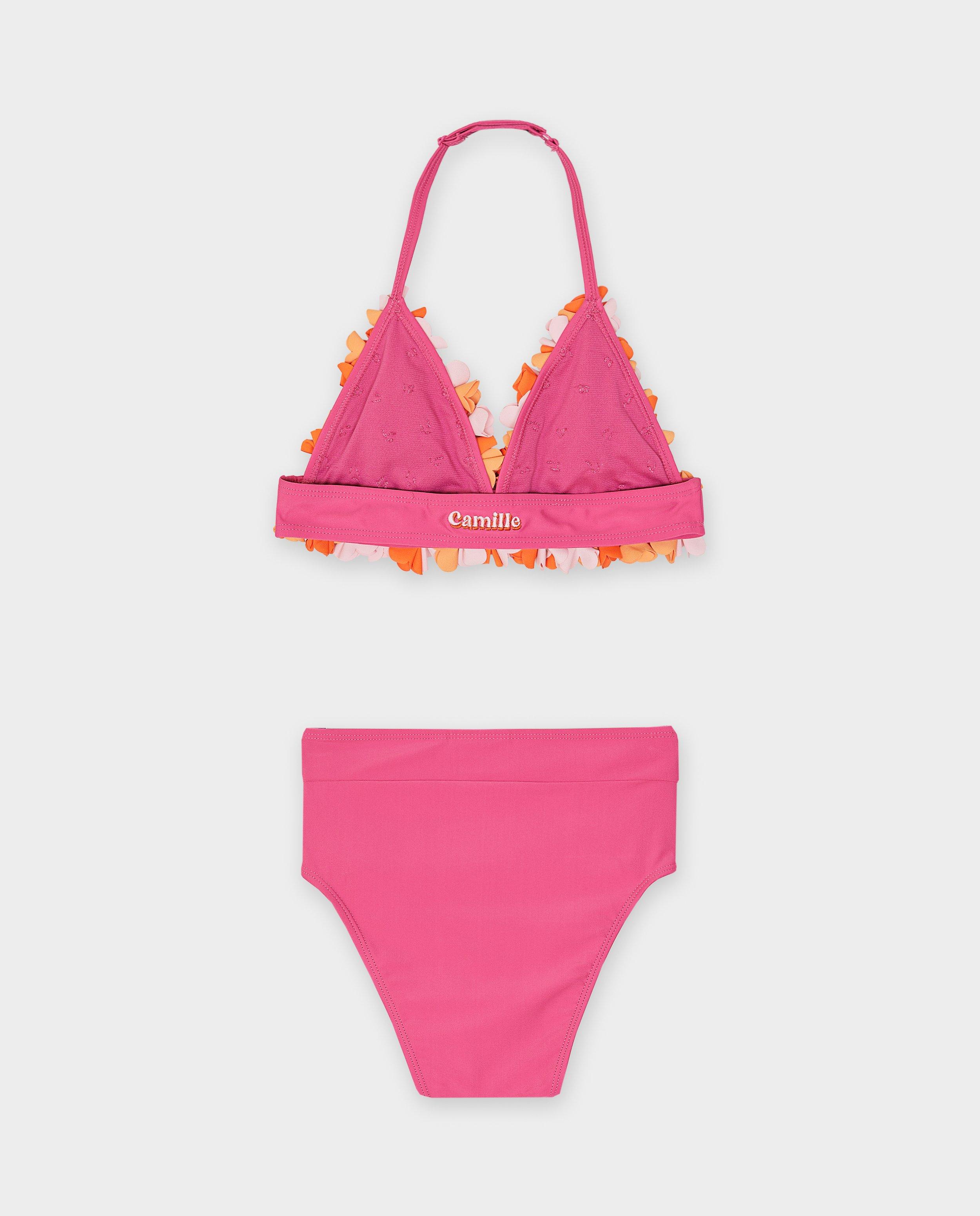 Zwemkleding - Bikini met 3D-bloemen, 6-14 jaar