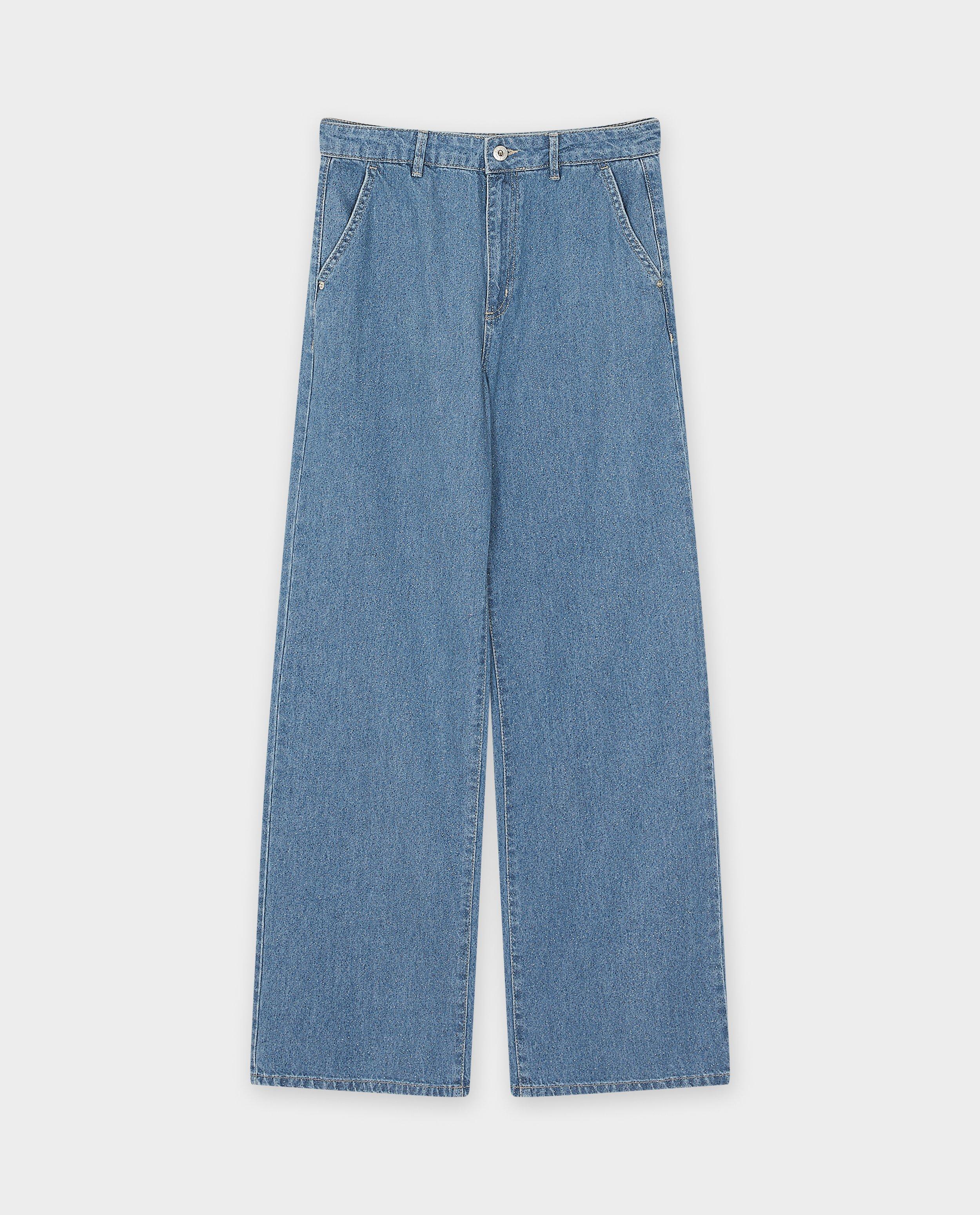 Jeans - Blauwe jeans met glitter, bootcut fit