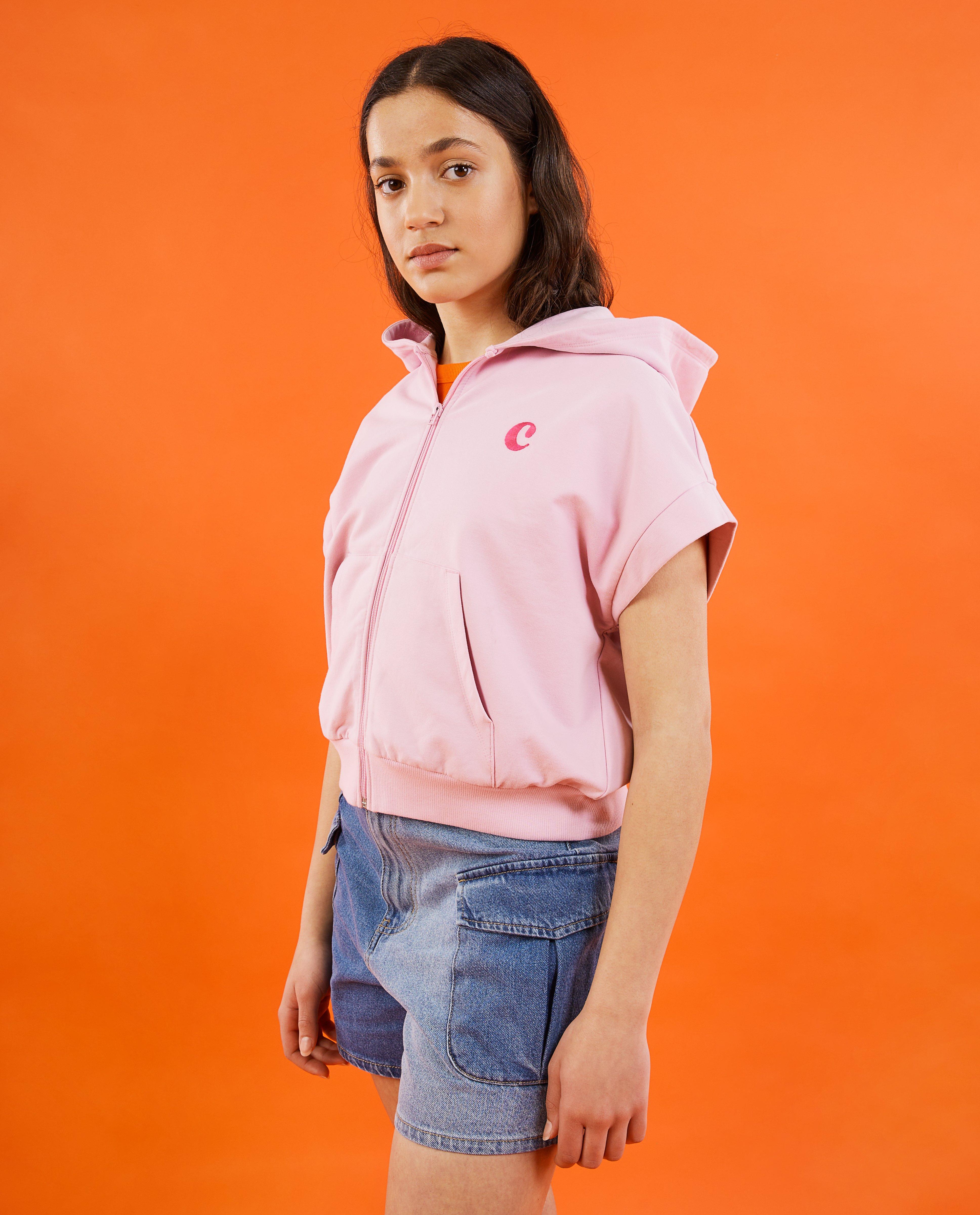 Sweatvest met geborduurd opschrift, XS-XL - null - CAMILLE