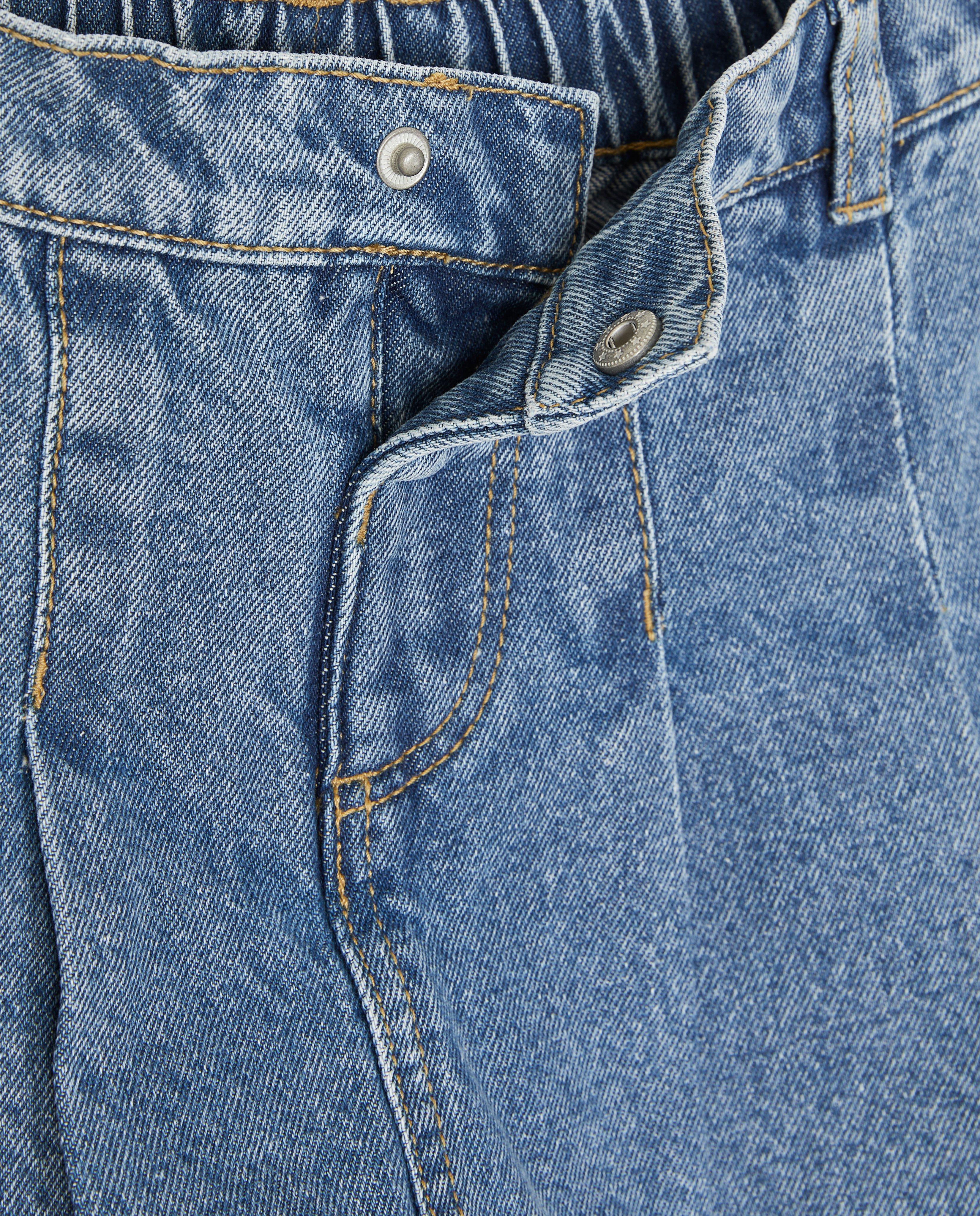 Rokken - Denim skort met plooien