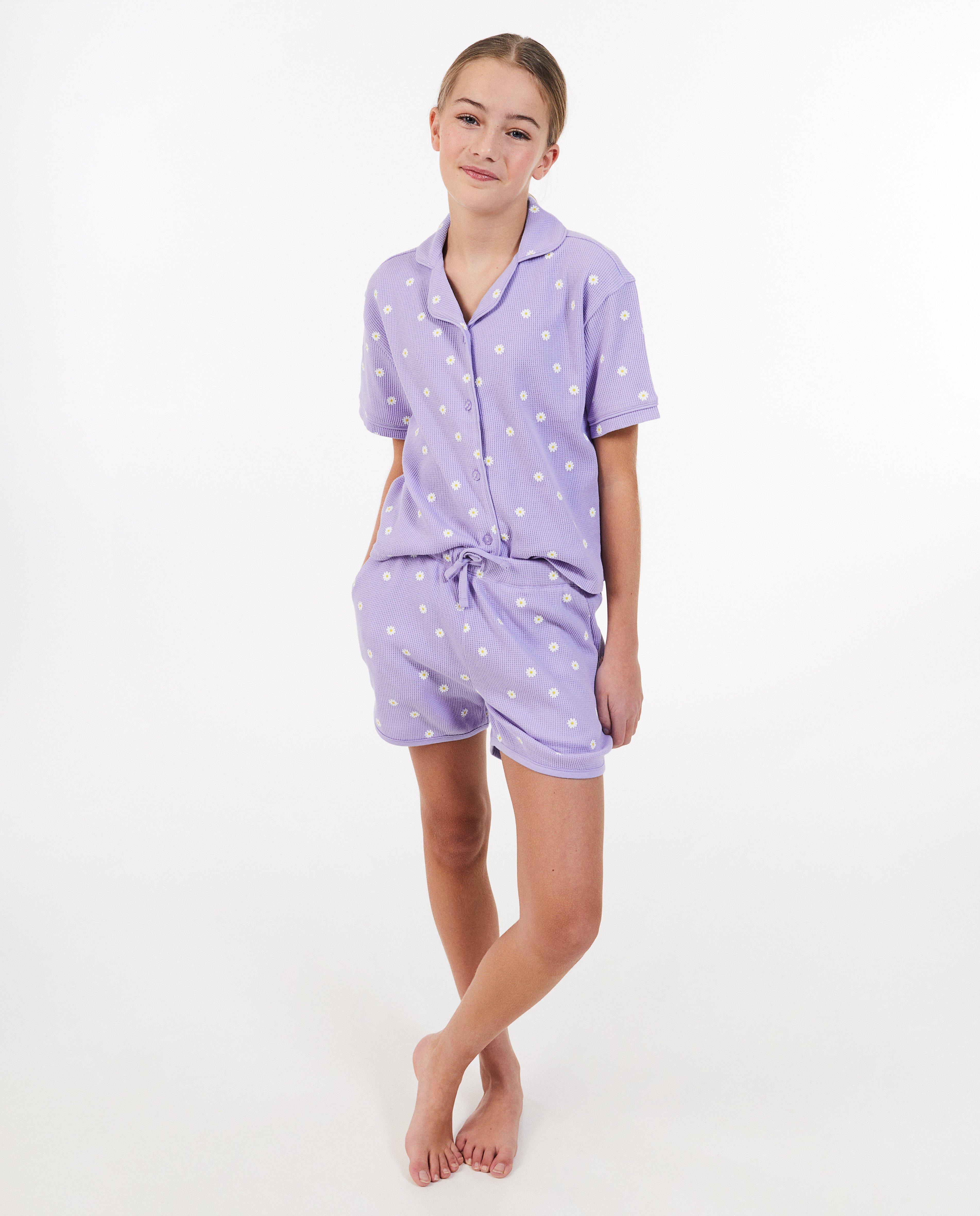 Paarse pyjama met wafelstructuur - null - Groggy