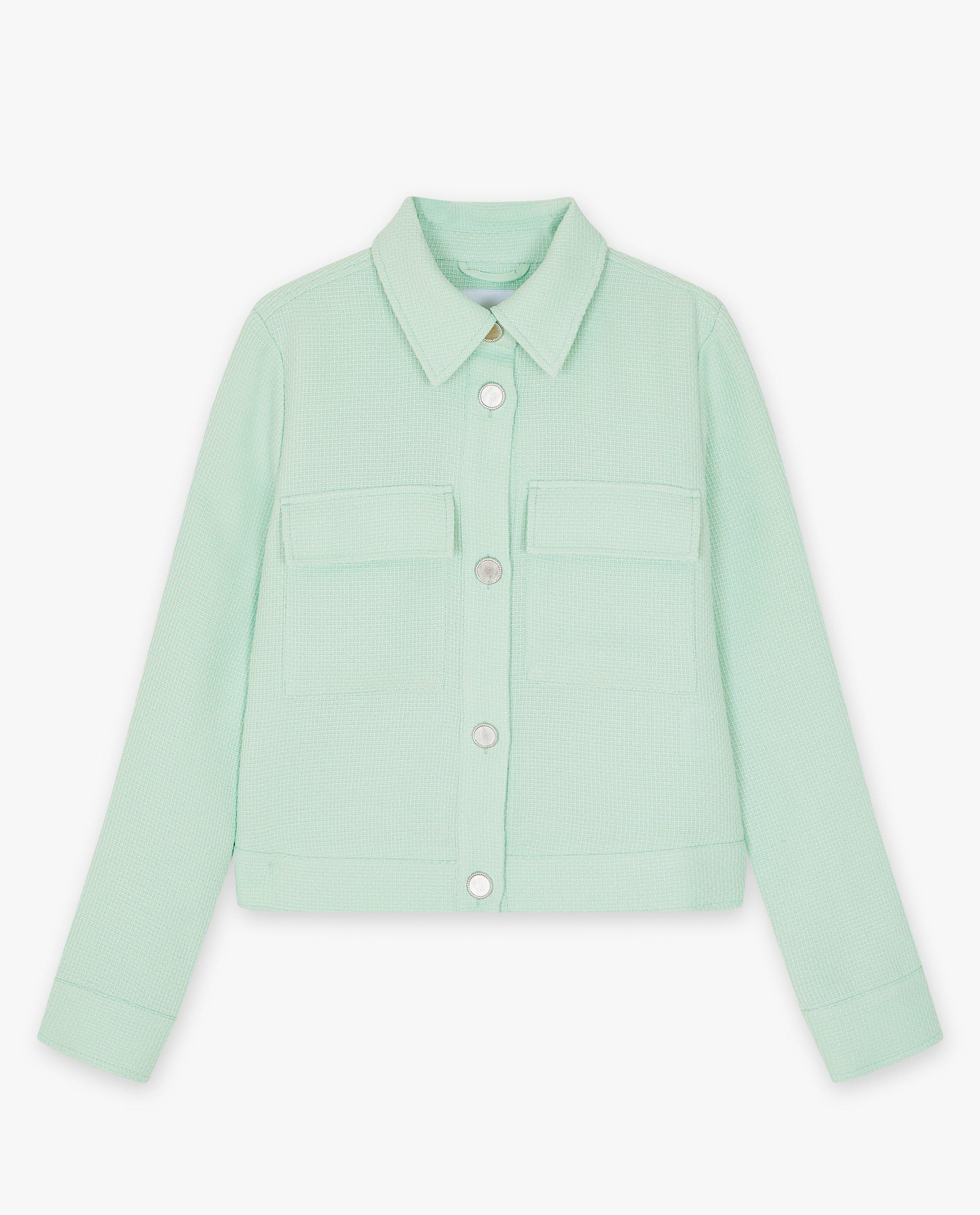 Blazers - Lichtgroene jas met structuur